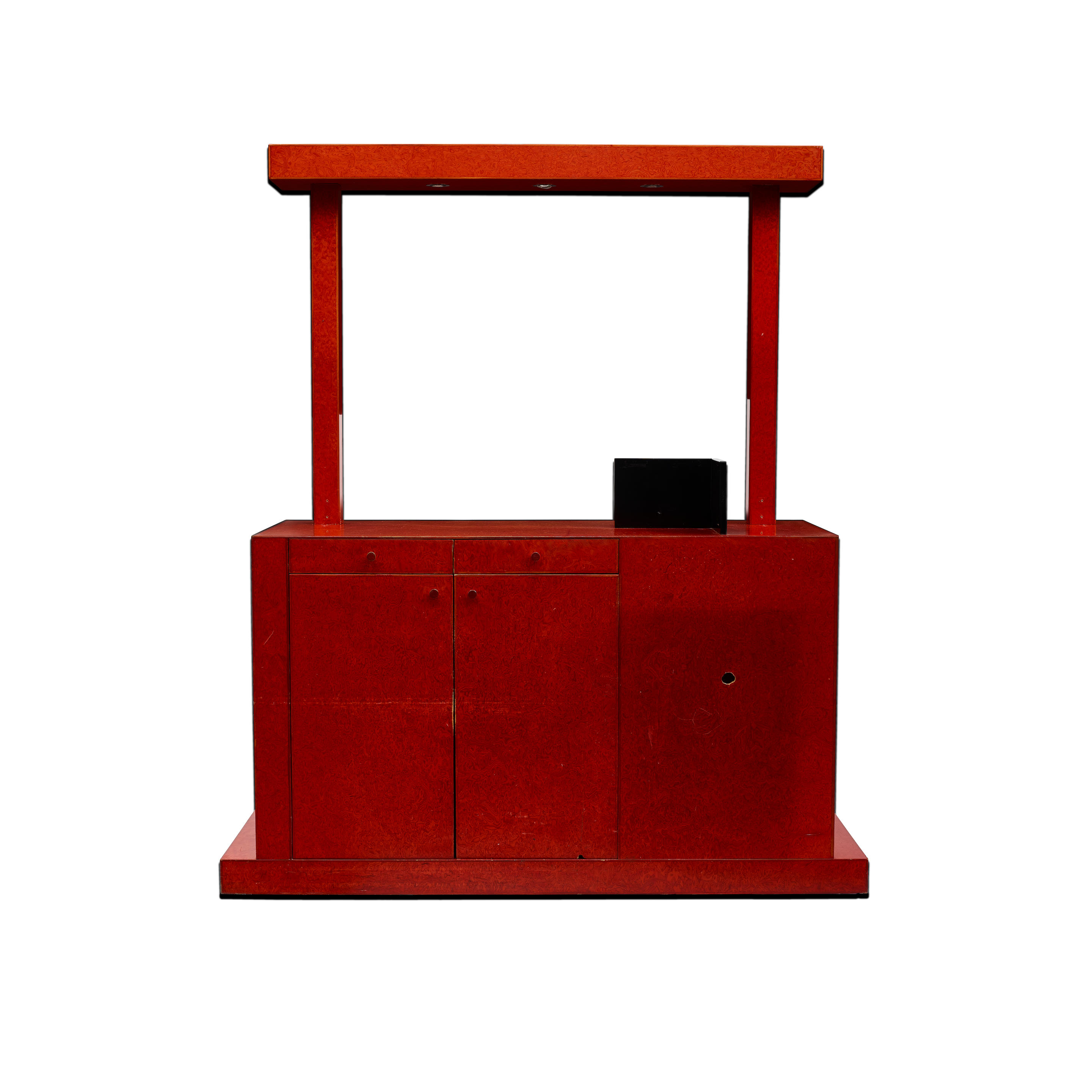 Appraisal: ETTORE SOTTSASS - Custom Front Desk with Matching Desk Return