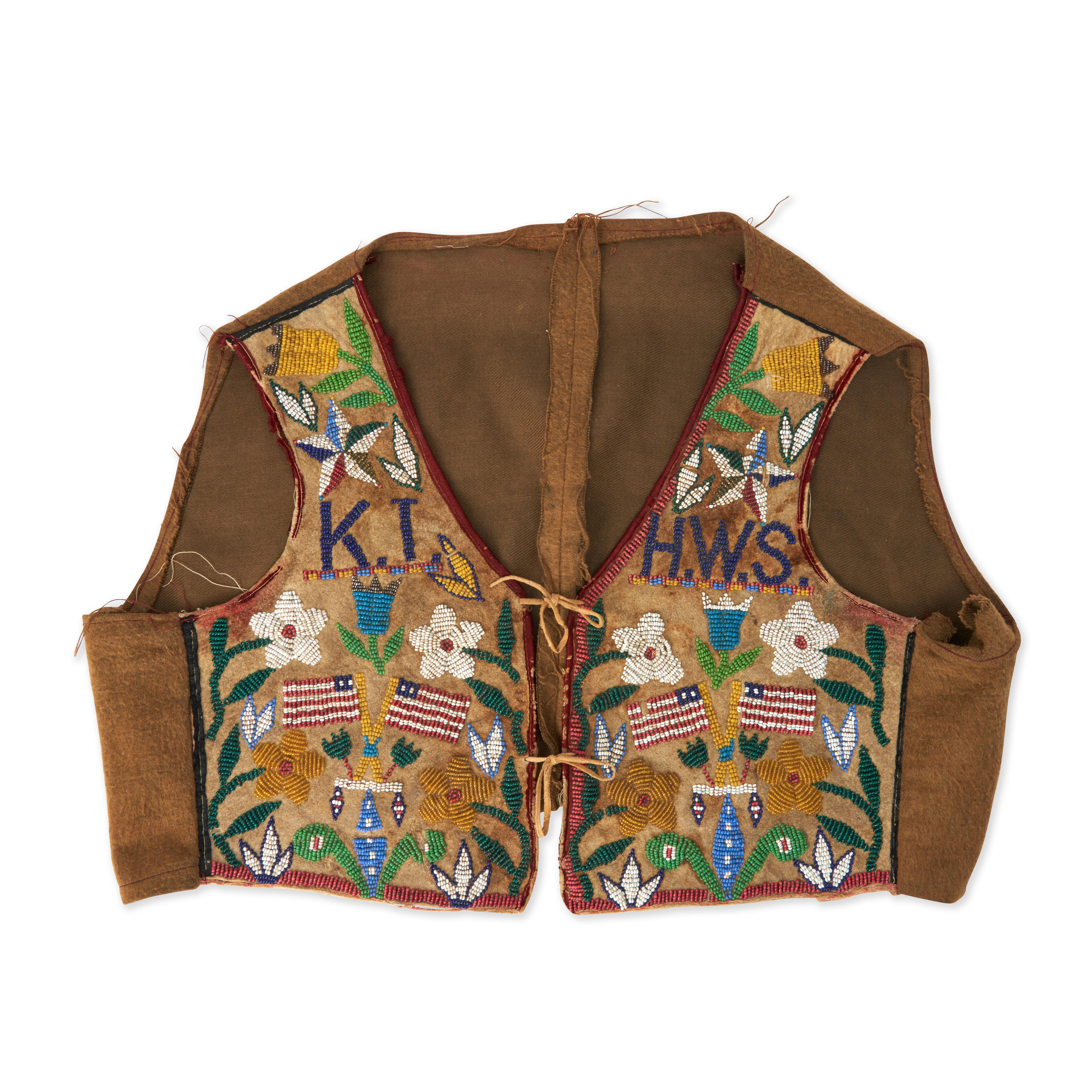 Appraisal: A PLAINS CHILD'S BEADED PICTORIAL VEST Late th century the