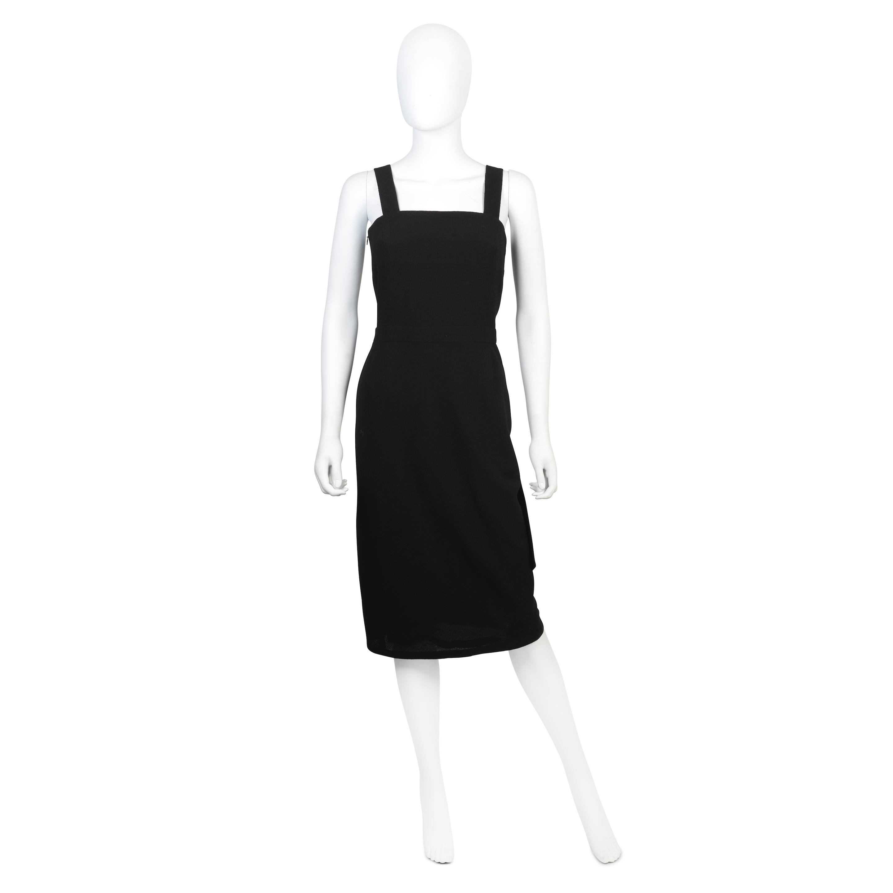 Appraisal: KARL LAGERFELD FOR CHANEL A BLACK WOOL SLEEVELESS DRESS Autumn