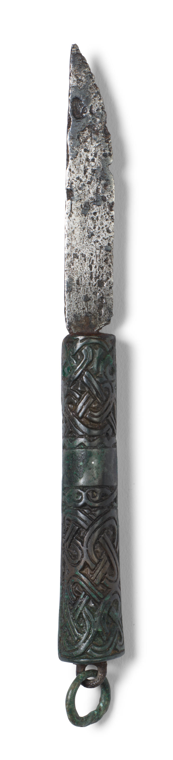 Appraisal: A VIKING BRONZE AND IRON KNIFE A Viking bronze and