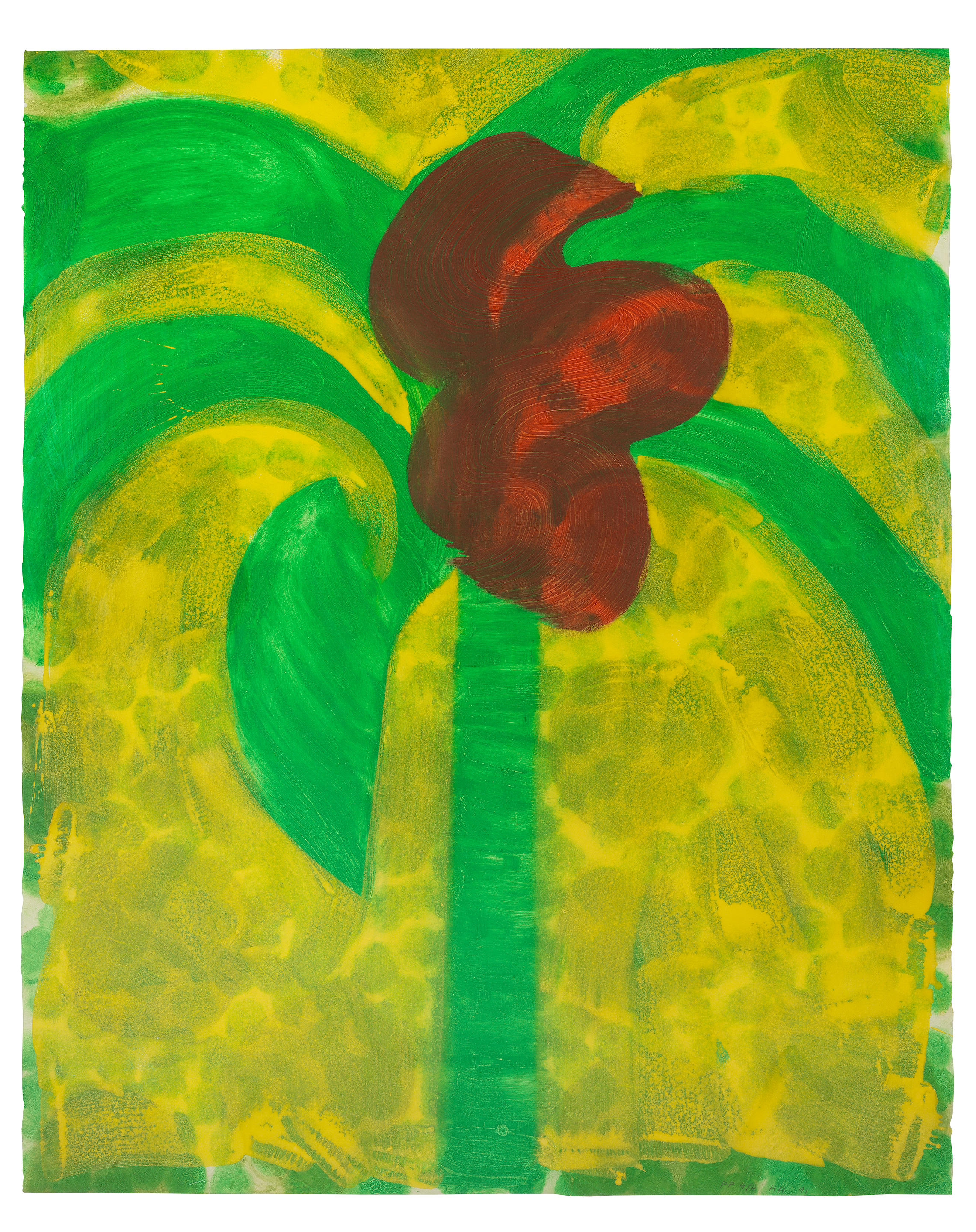 Appraisal: HOWARD HODGKIN - Flowering Palm Etching with carborundum in colours