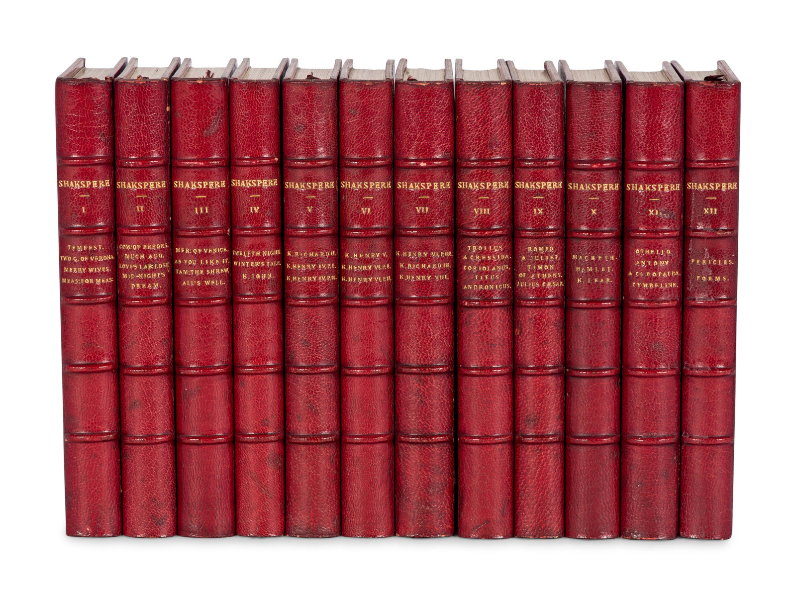 Appraisal: BINDINGS SHAKESPEARE William - Shakspere s Works London Kegan Paul