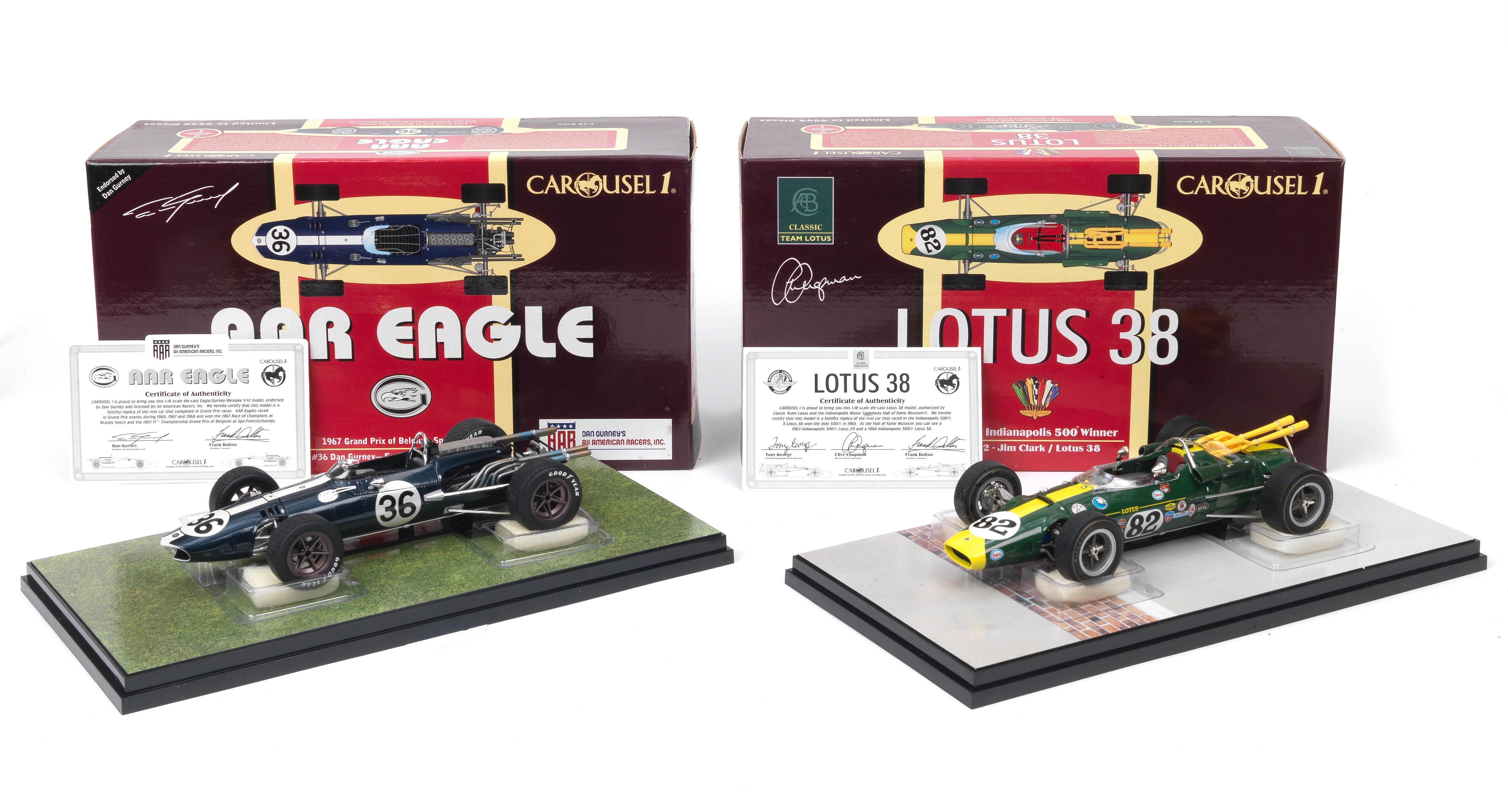 Appraisal: TWO BOXED SCALE LIMITED EDITION MODELS OF S RACE WINNING