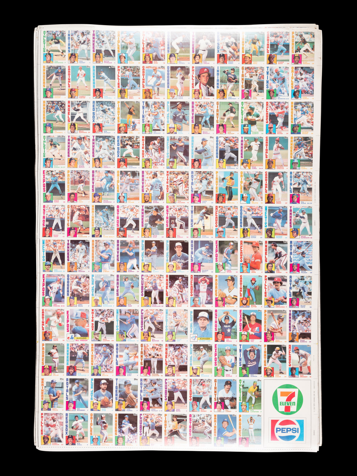 Appraisal: A Group of Eight Uncut Sheets of Topps -Eleven Baseball