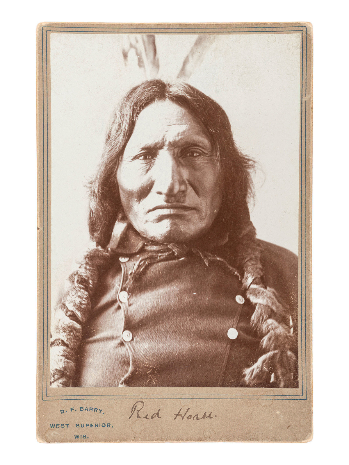 Appraisal: NATIVE AMERICANS BARRY David F - photographer Cabinet card of