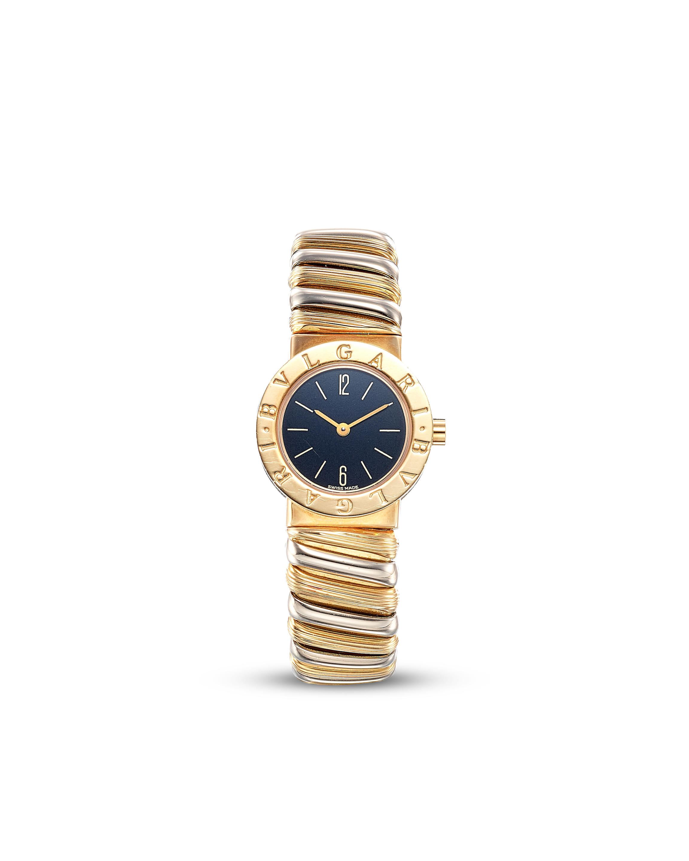 Appraisal: BVLGARI TUBOGAS REF BB T A YELLOW GOLD AND WHITE