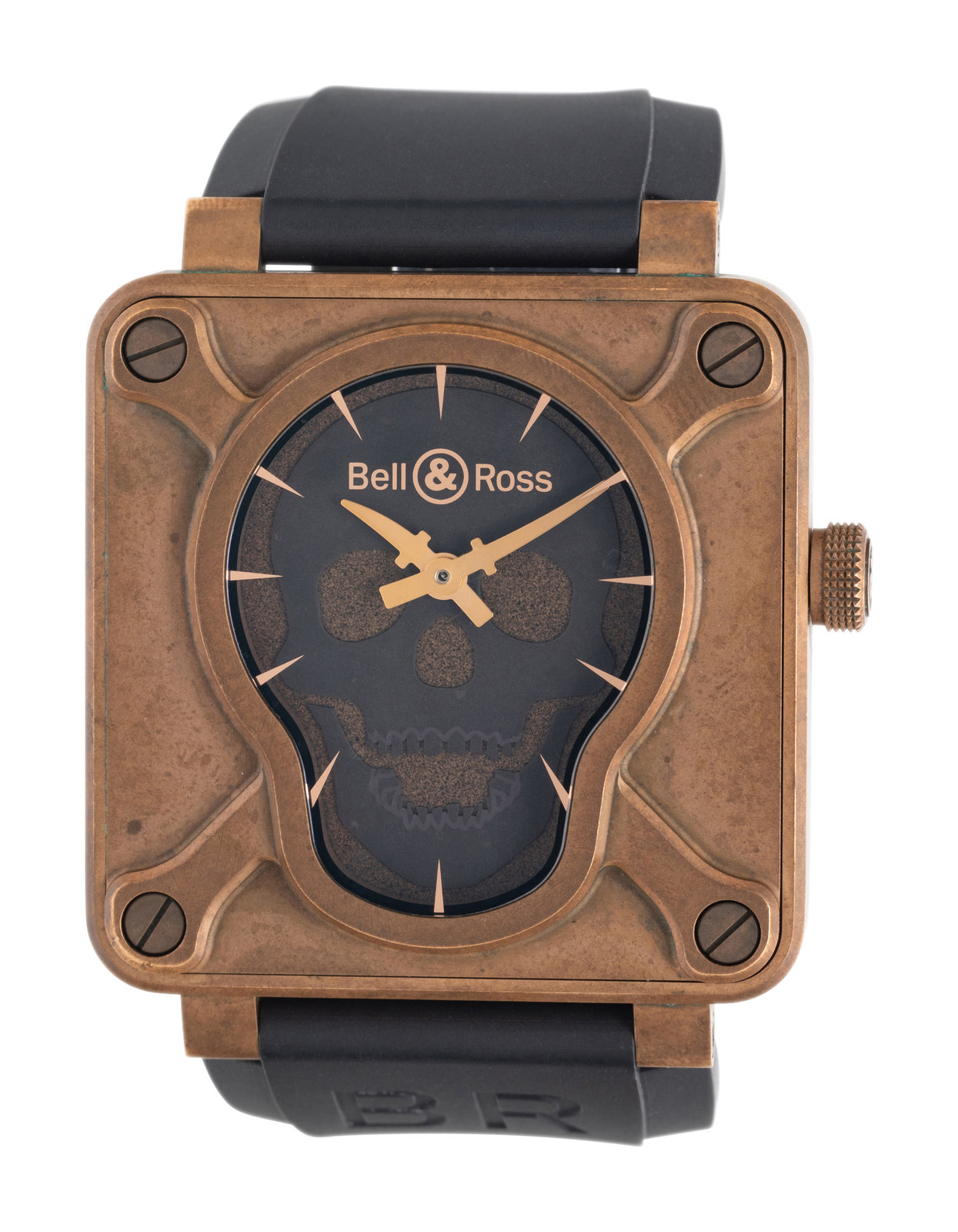 Appraisal: BELL amp ROSS TITANIUM AND BRONZE 'BR SKULL BRONZE' WATCH