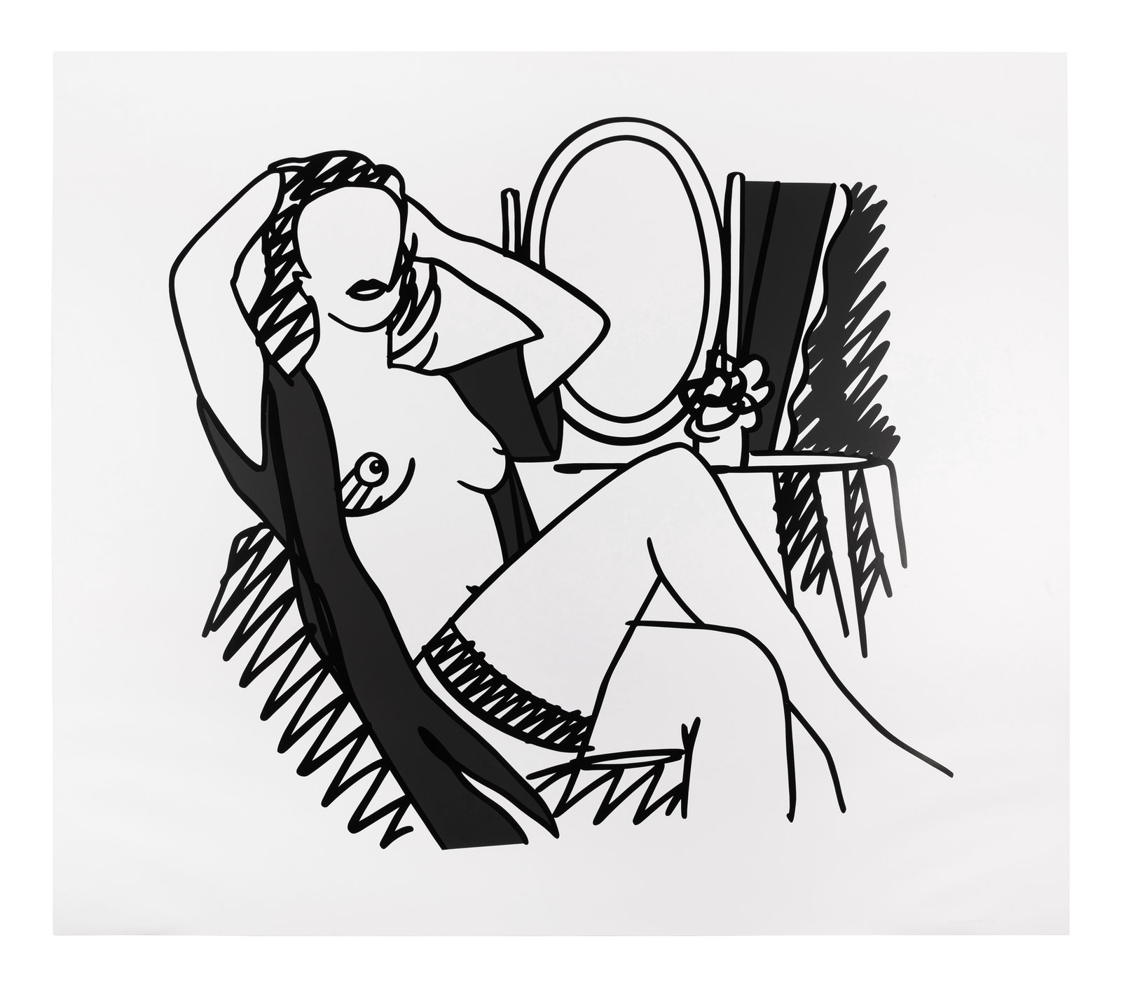 Appraisal: Tom Wesselmann American - Nude with Mirror screenprint signed and