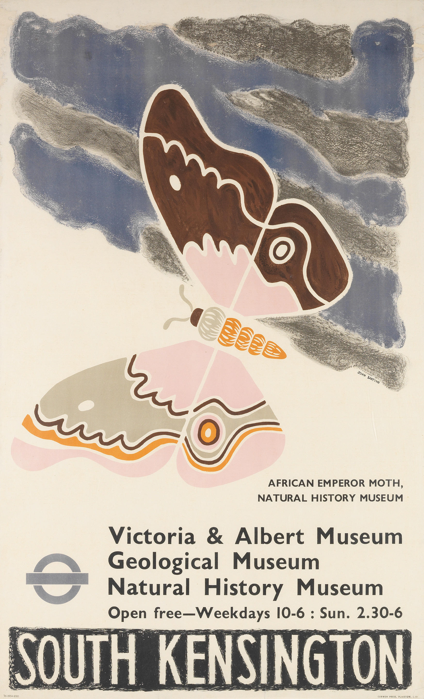 Appraisal: JOHN BANTING - POSTER DESIGN FOR V A LONDON UNDERGROUND