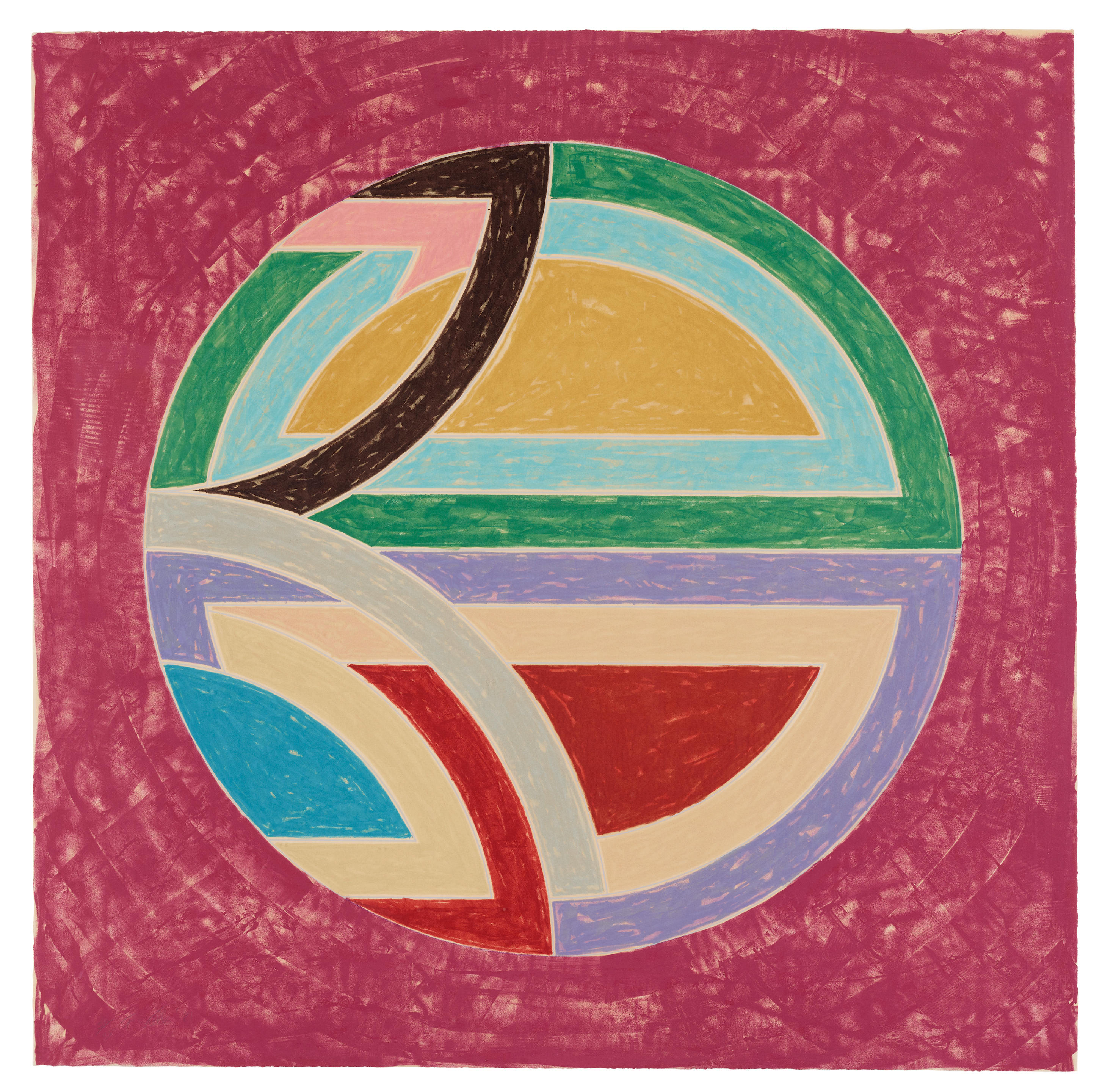 Appraisal: FRANK STELLA BORN Sinjerli Variations Squared with Colored Ground I