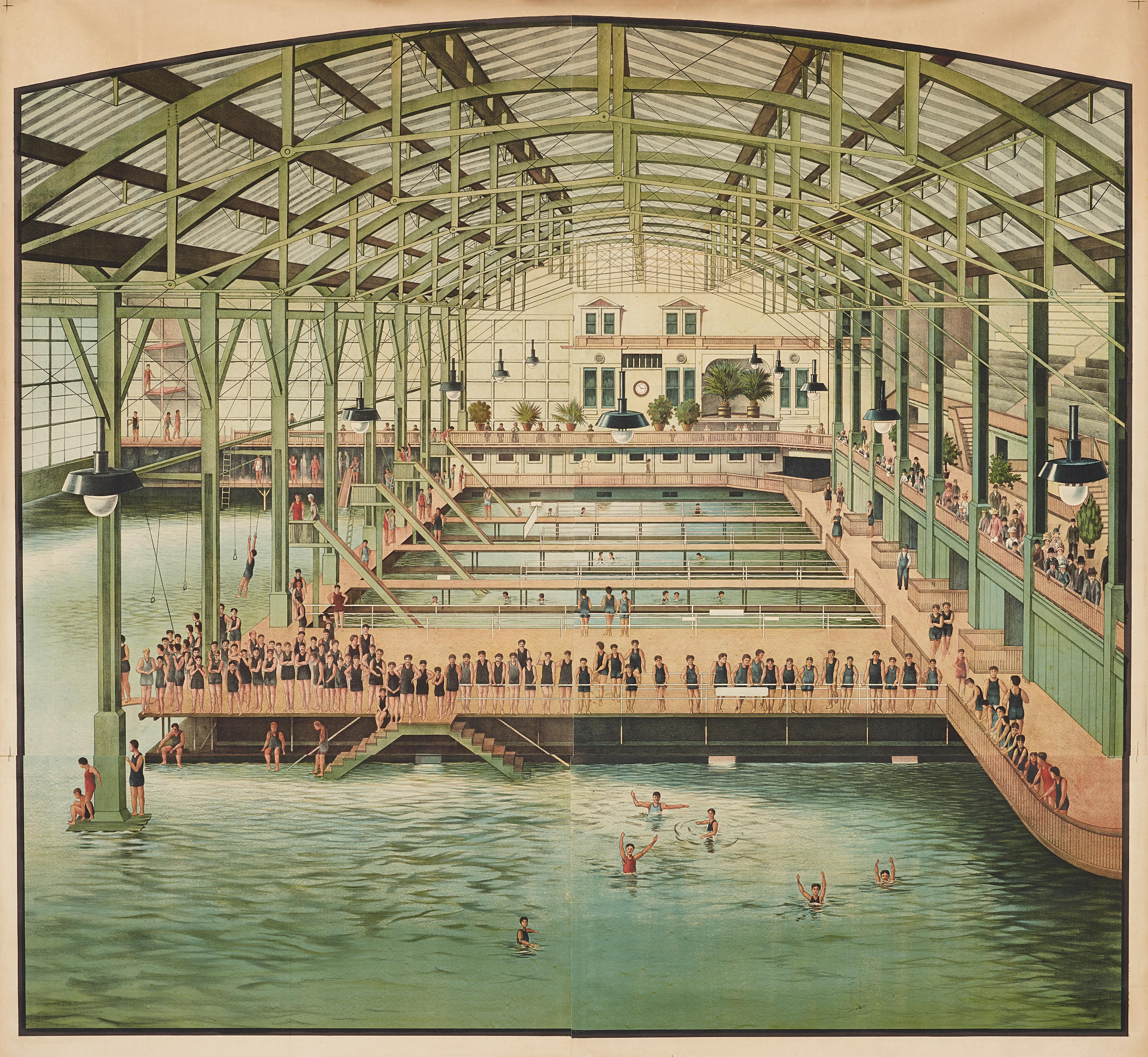 Appraisal: ANONYMOUS Sutro Baths of San Francisco Lithograph in colors on