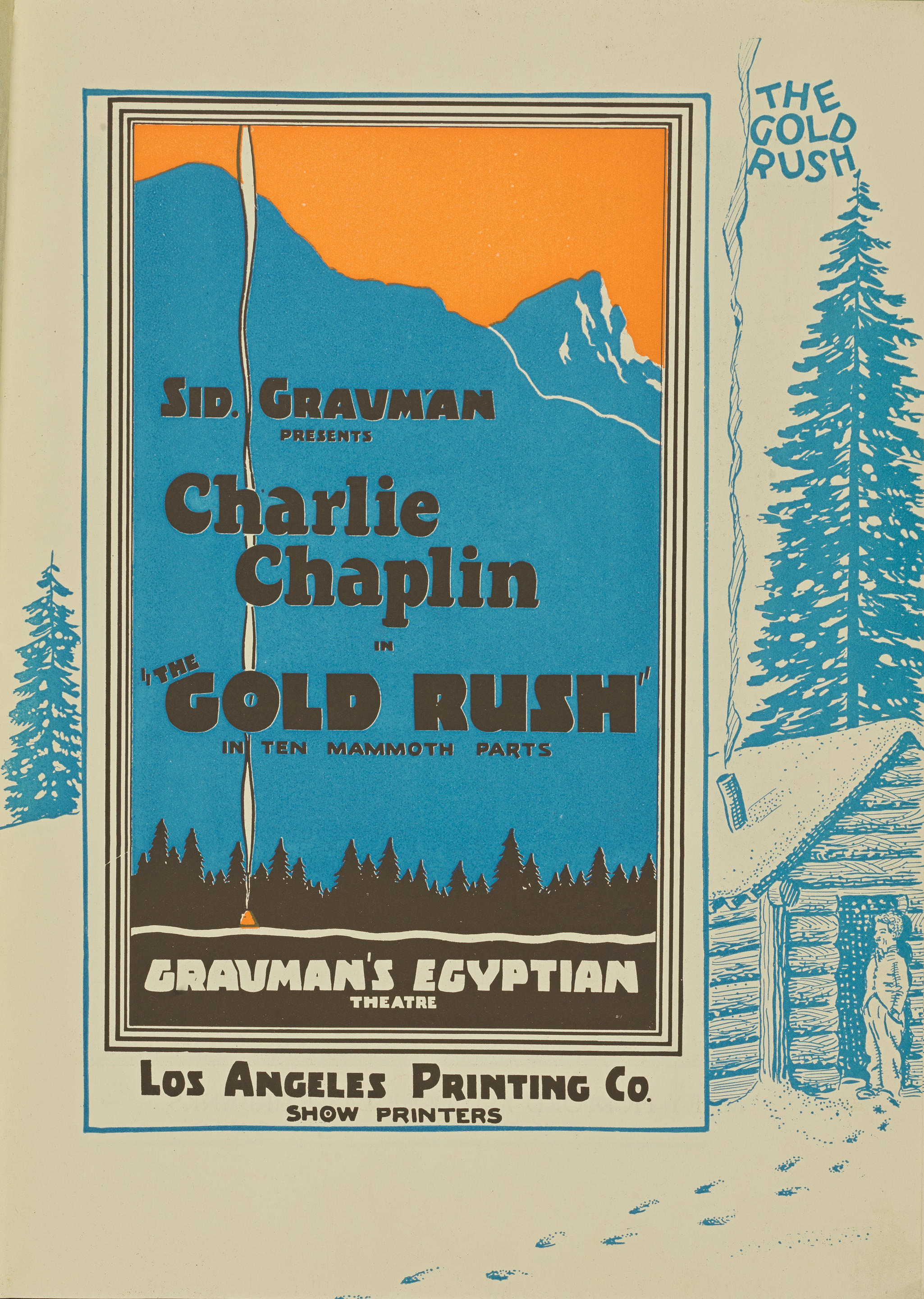 Appraisal: CHAPLIN CHARLIE Souvenir programme for the premiere of The Gold