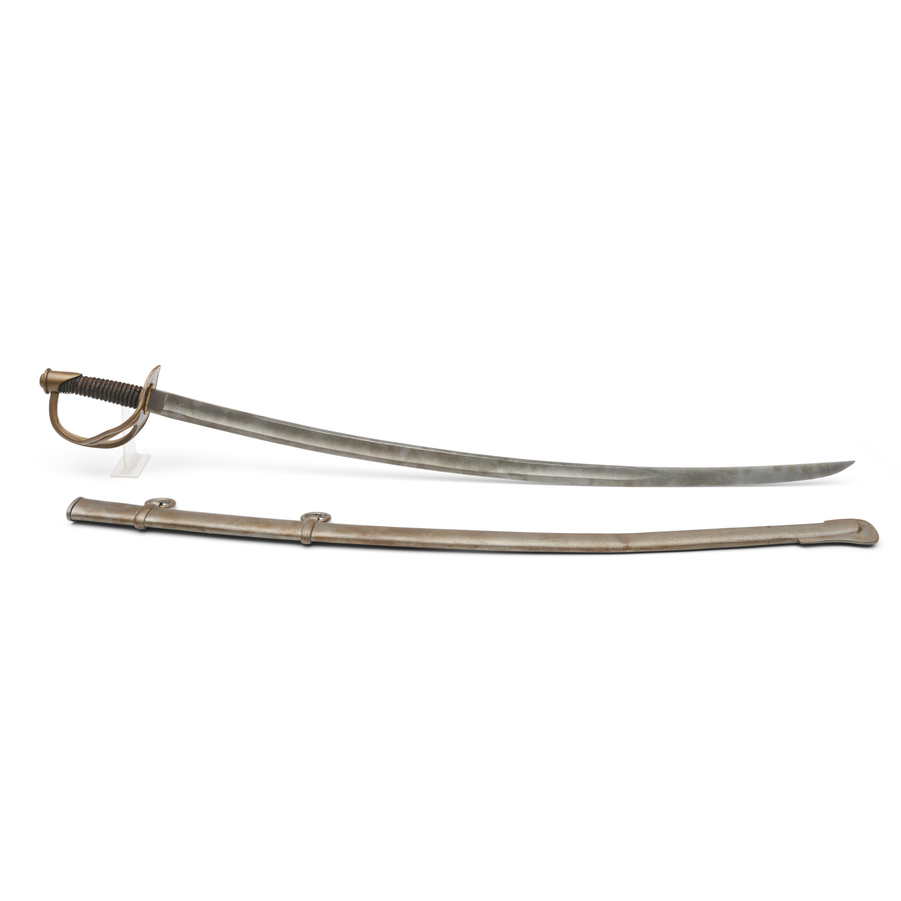 Appraisal: U S MODEL CAVALRY SABER AND SCABBARD SHEBLE FISHER PHILADELPHIA