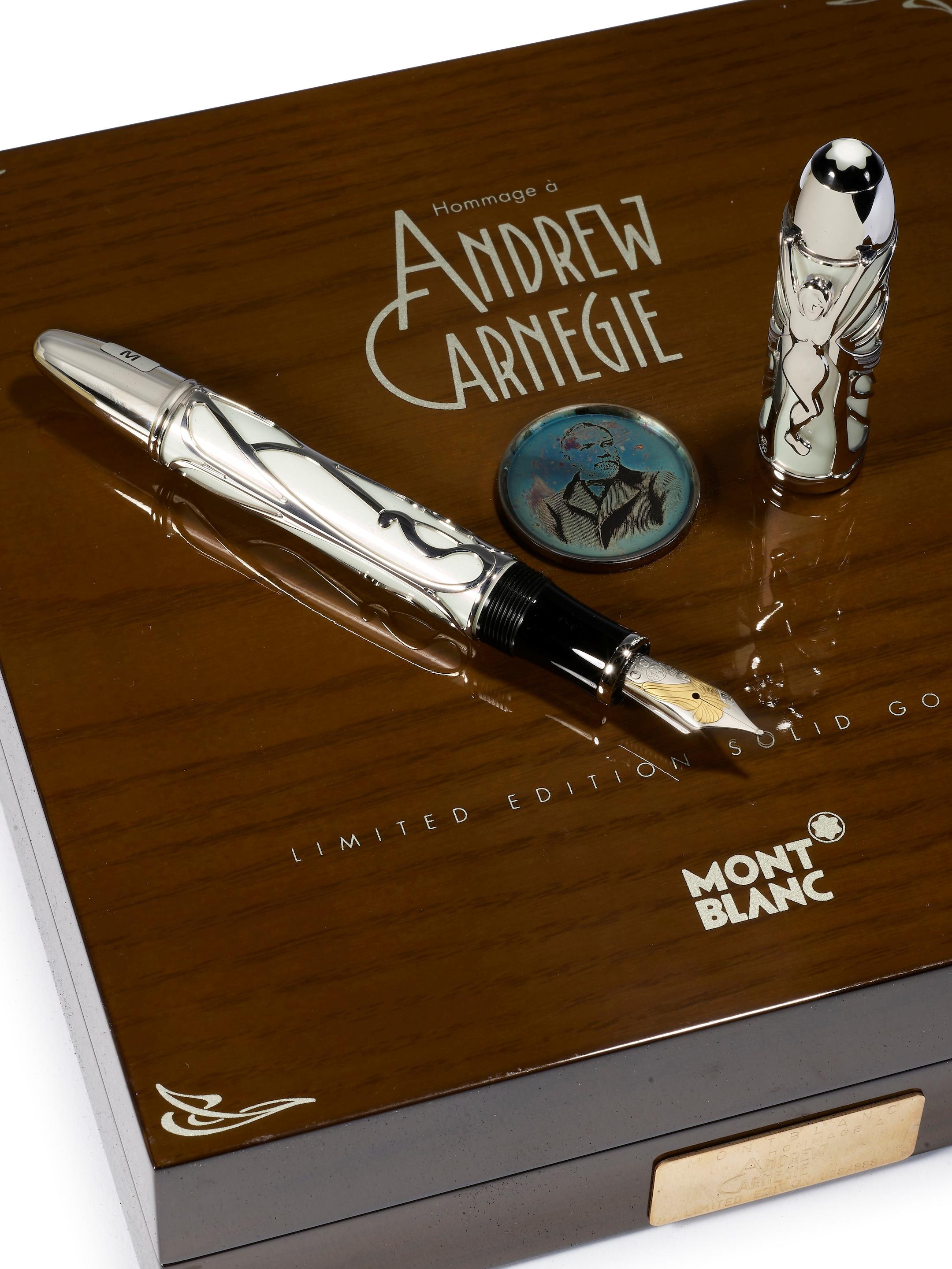 Appraisal: MONTBLANC ANDREW CARNEGIE A LIMITED EDITION WHITE GOLD AND MOTHER-OF-PEARL