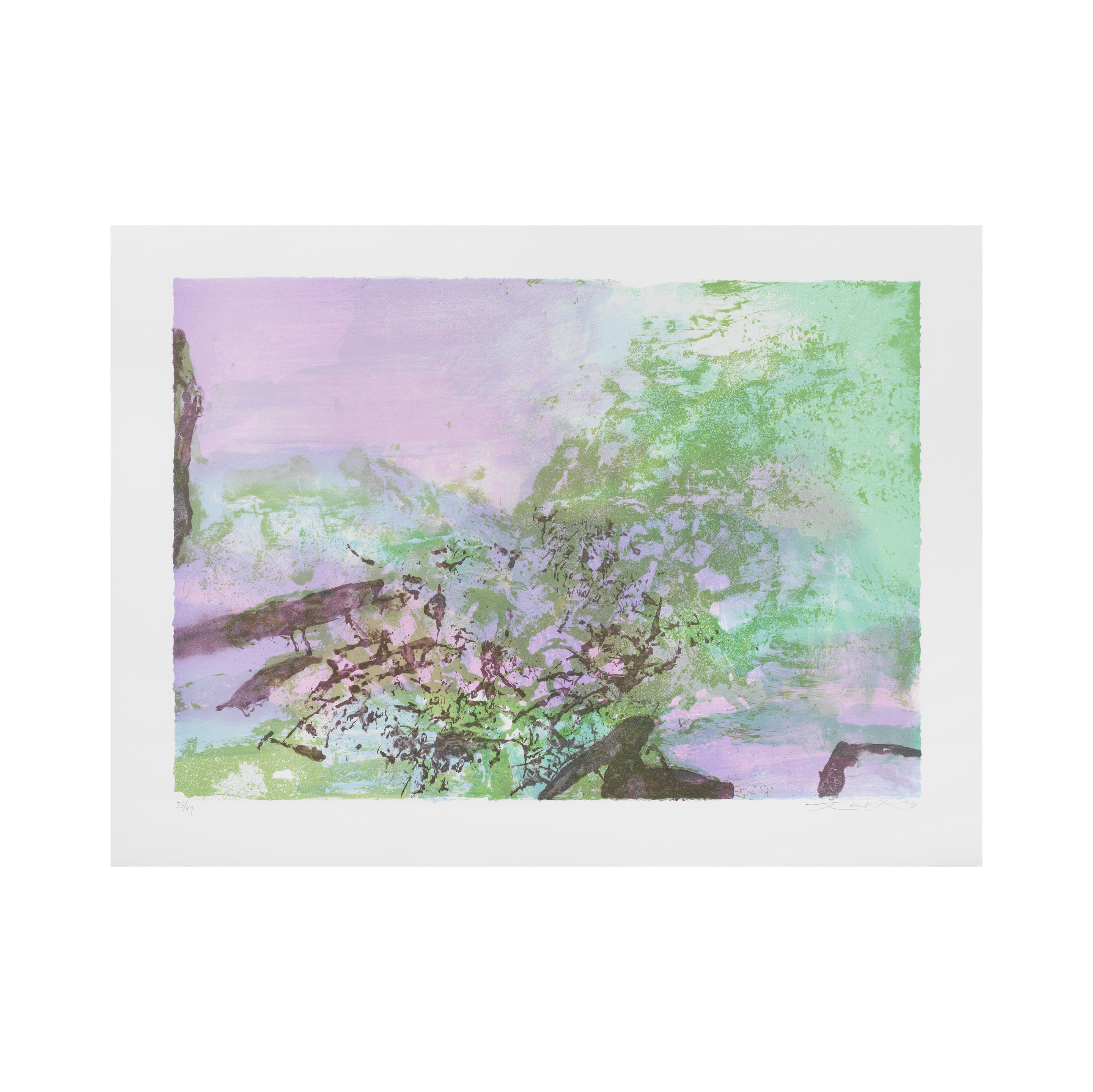 Appraisal: ZAO WOU-KI - Sans titre Agerup Lithographie en couleurs sur