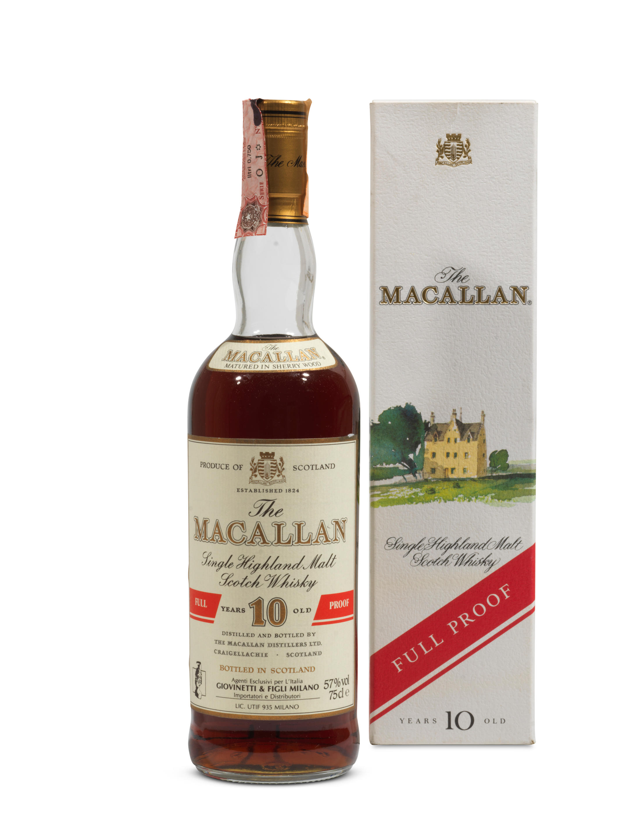 Appraisal: THE MACALLAN FULL PROOF- YEAR OLD The Macallan Full Proof-