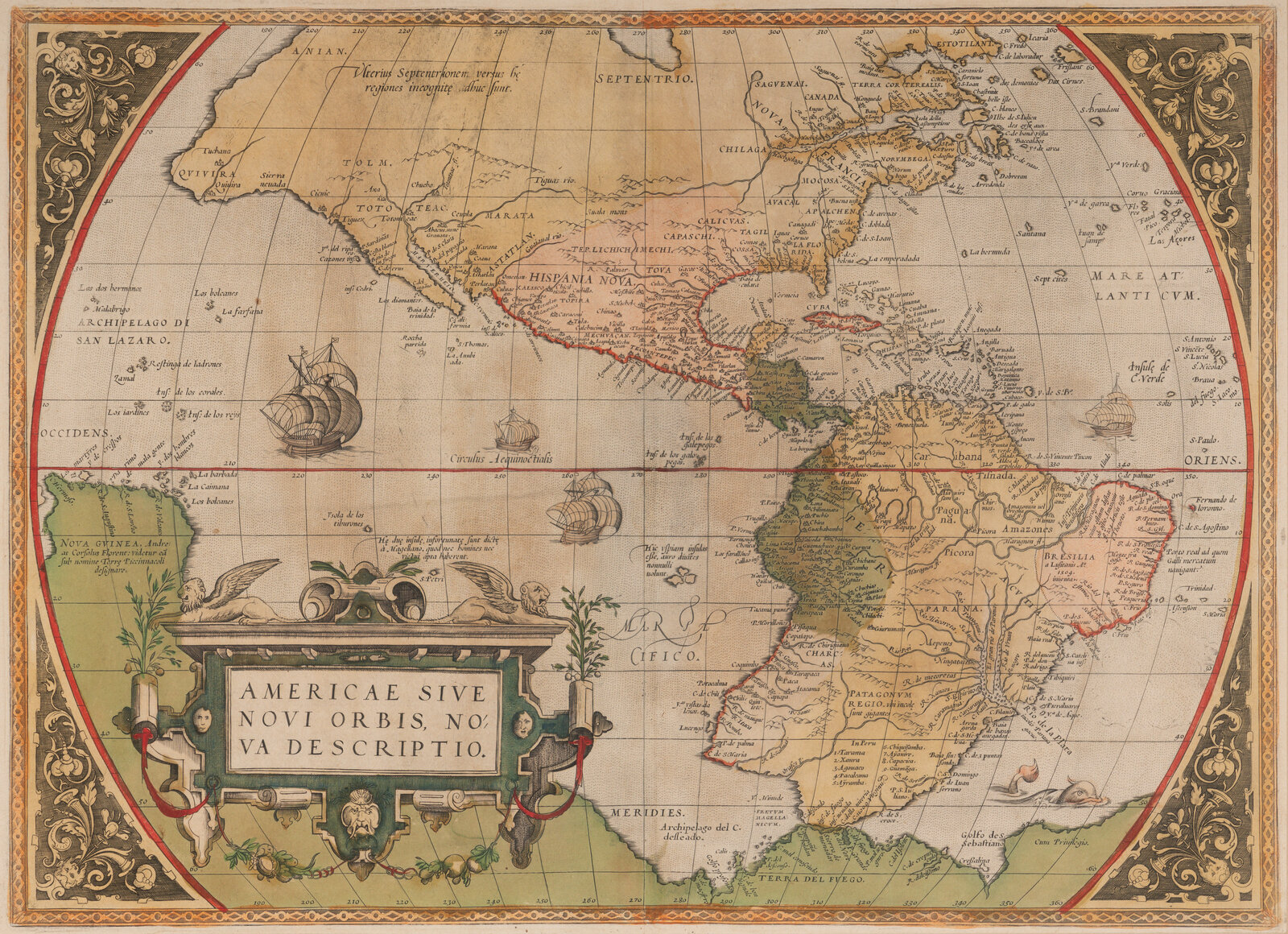 Appraisal: MAP ORTELIUS Abraham - Americae Sive Novi Orbis Nova Descriptio