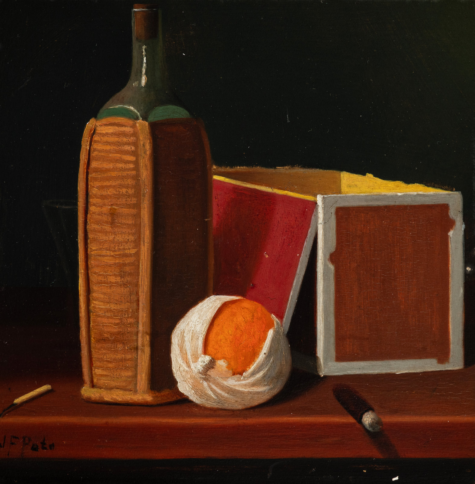 Appraisal: John Frederick Peto American - Still Life with Box Orange