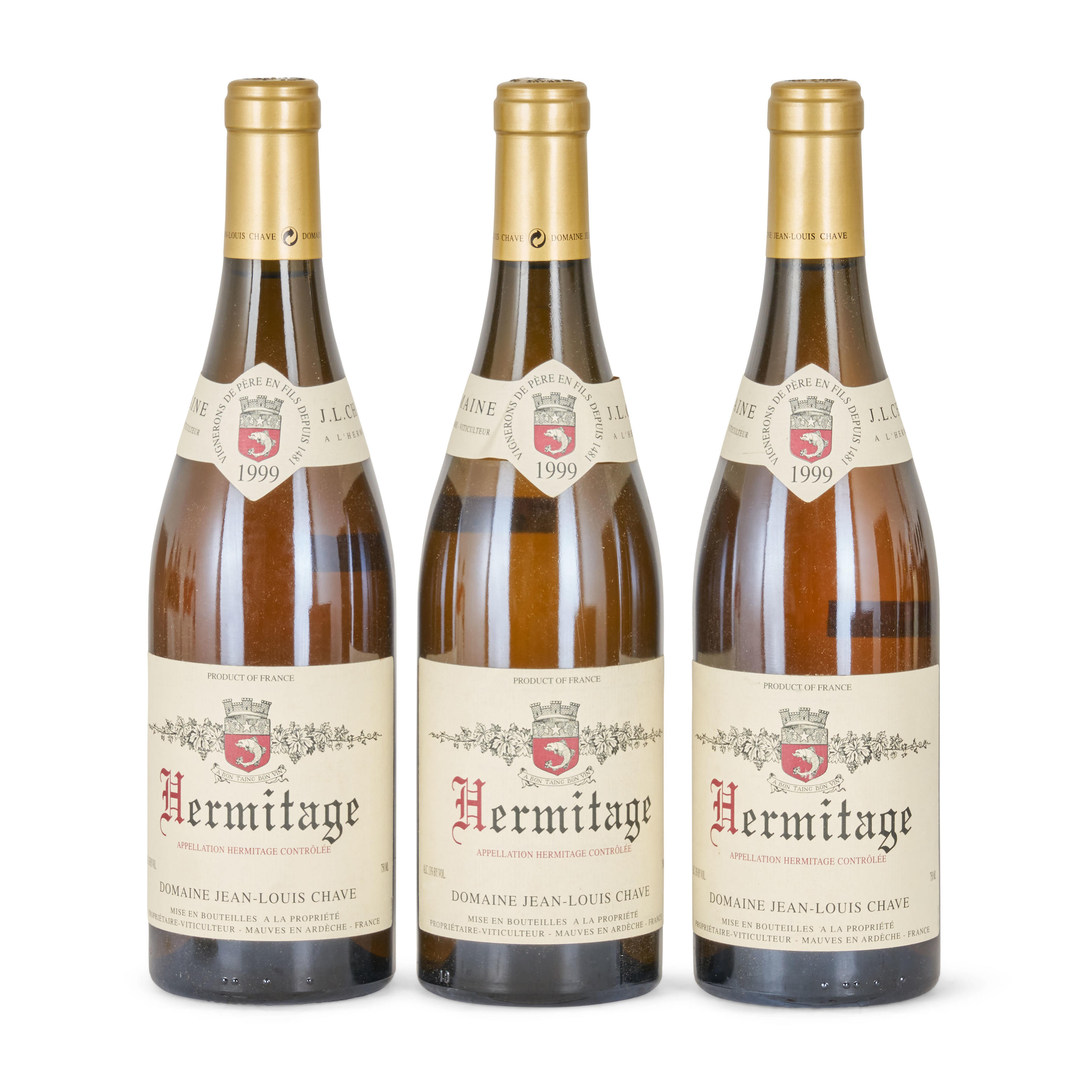 Appraisal: JL CHAVE HERMITAGE BLANC BOTTLES JL Chave Hermitage Blanc Northern