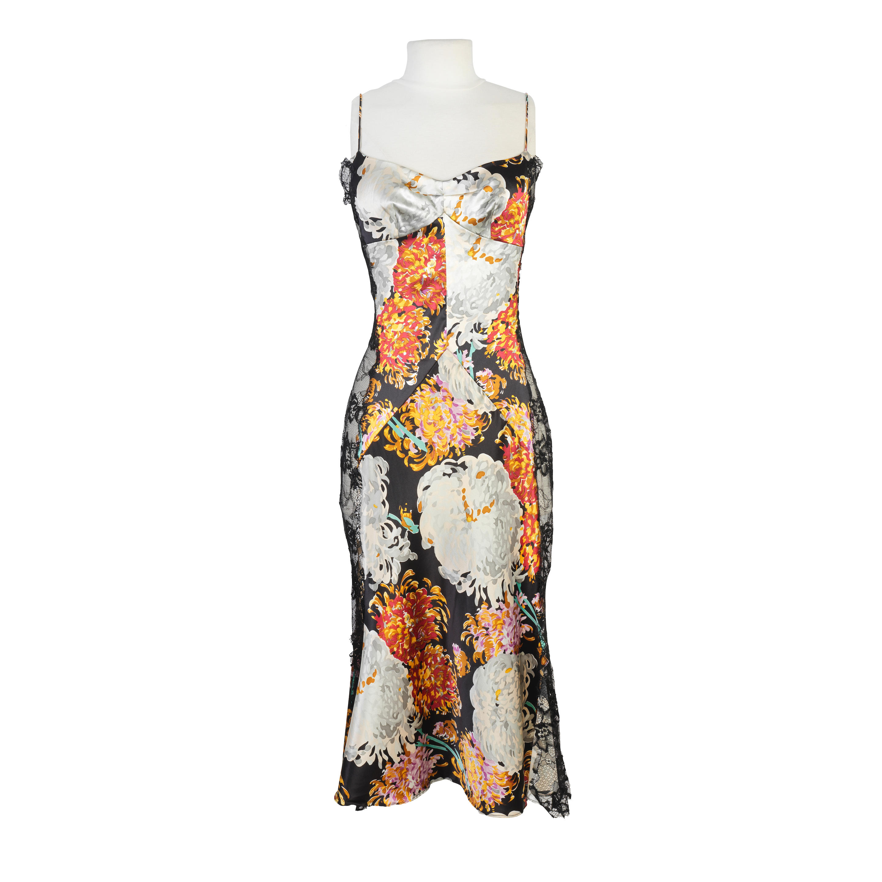 Appraisal: DOLCE AND GABBANA A SILK AND LACE SLIP DRESS s