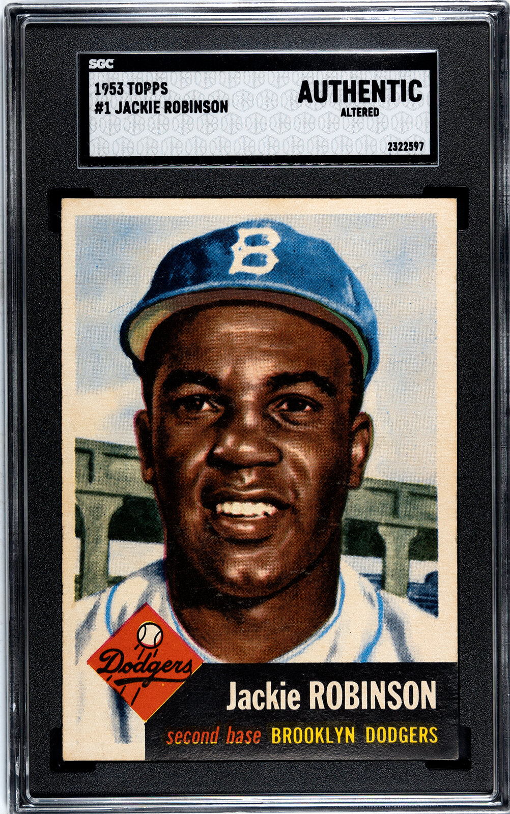 Appraisal: A Topps Jackie Robinson Baseball Card No SGC AUTHENTIC NOTE