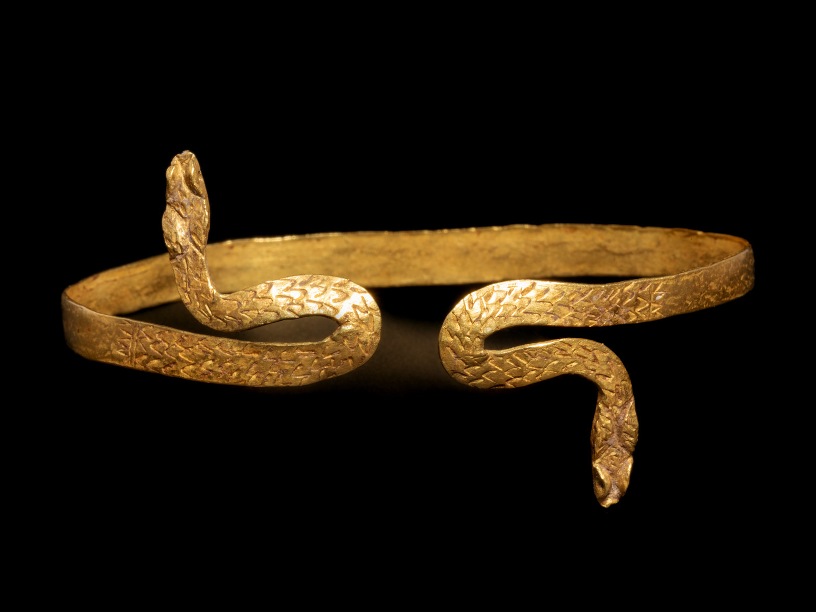 Appraisal: A Romano-Egyptian Gold Snake Bracelet Circa st Century B C