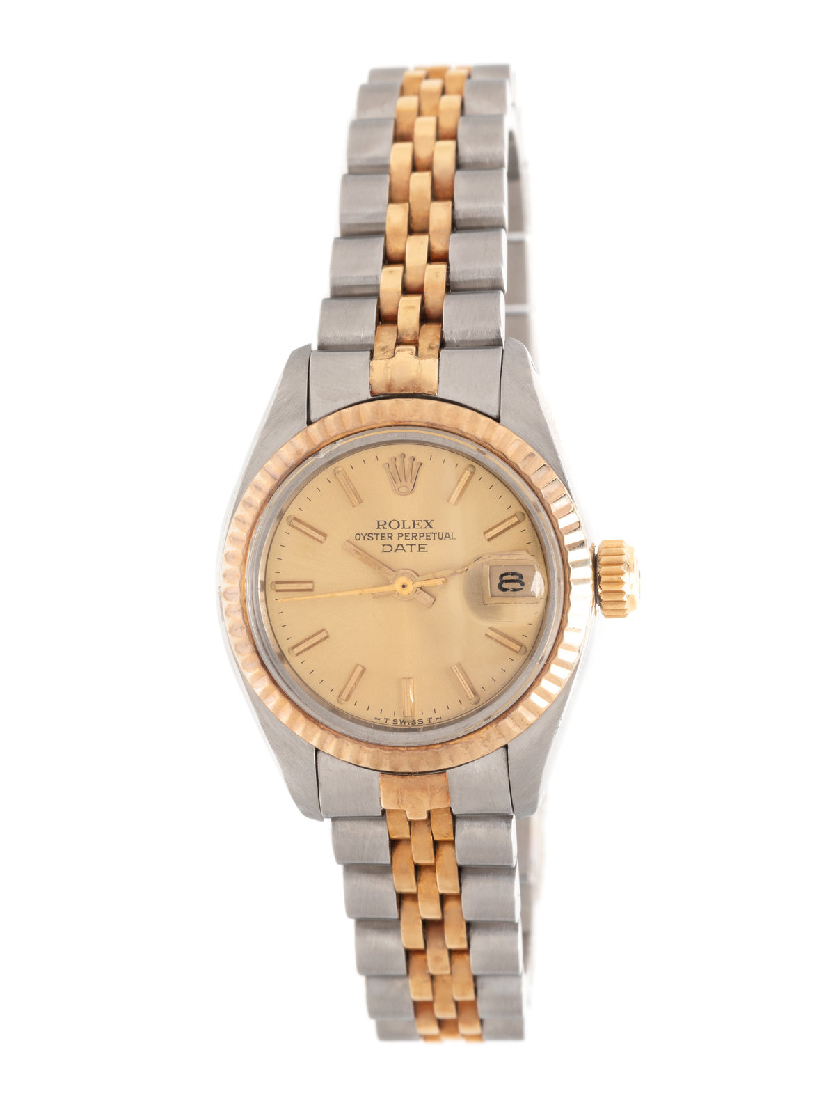 Appraisal: ROLEX REF STAINLESS STEEL AND K YELLOW GOLD 'OYSTER PERPETUAL