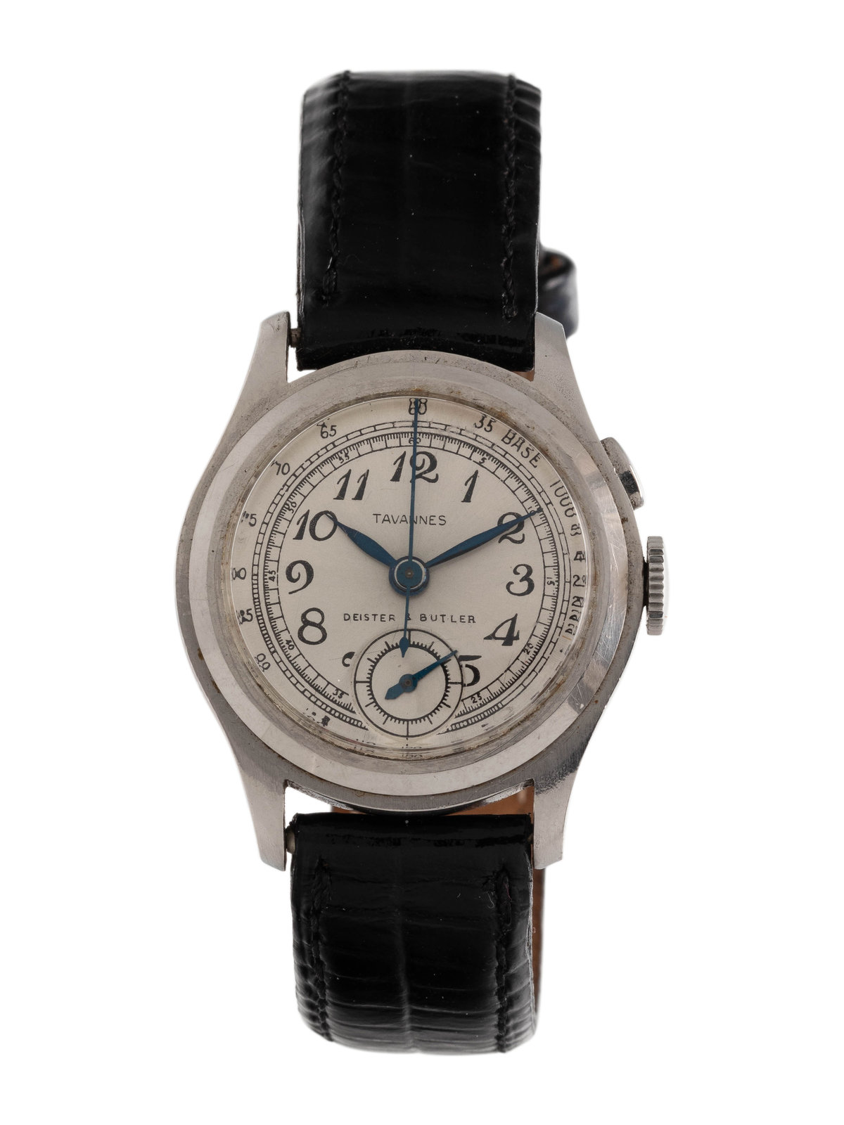 Appraisal: TAVANNES VINTAGE STAINLESS STEEL CHRONOGRAPH WRISTWATCH mm case diameter matte