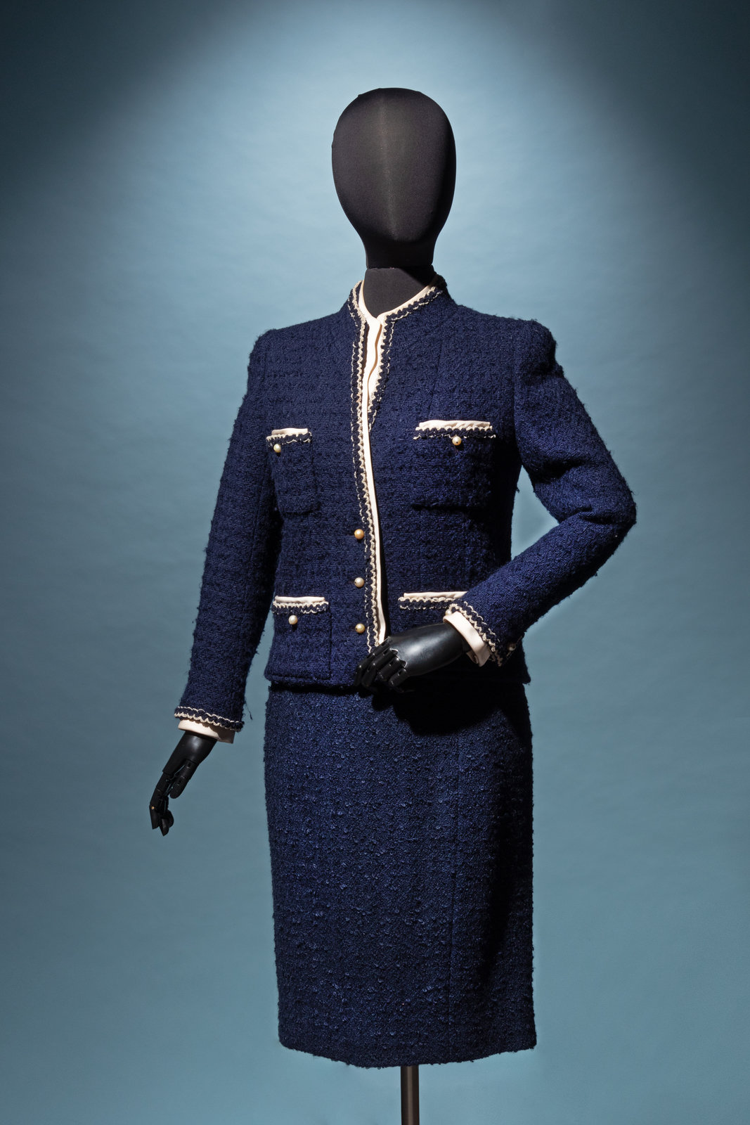 Appraisal: Chanel Haute Couture Wool Tweed Skirt Suit with Removable Facings