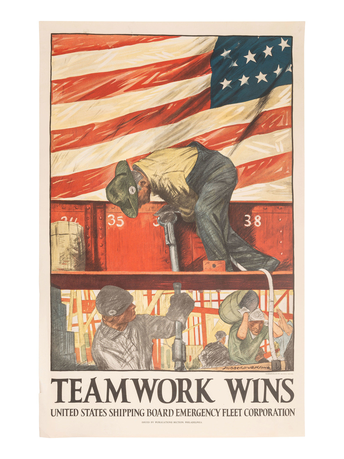 Appraisal: WWI posters issued by the United States Shipping Board Emergency