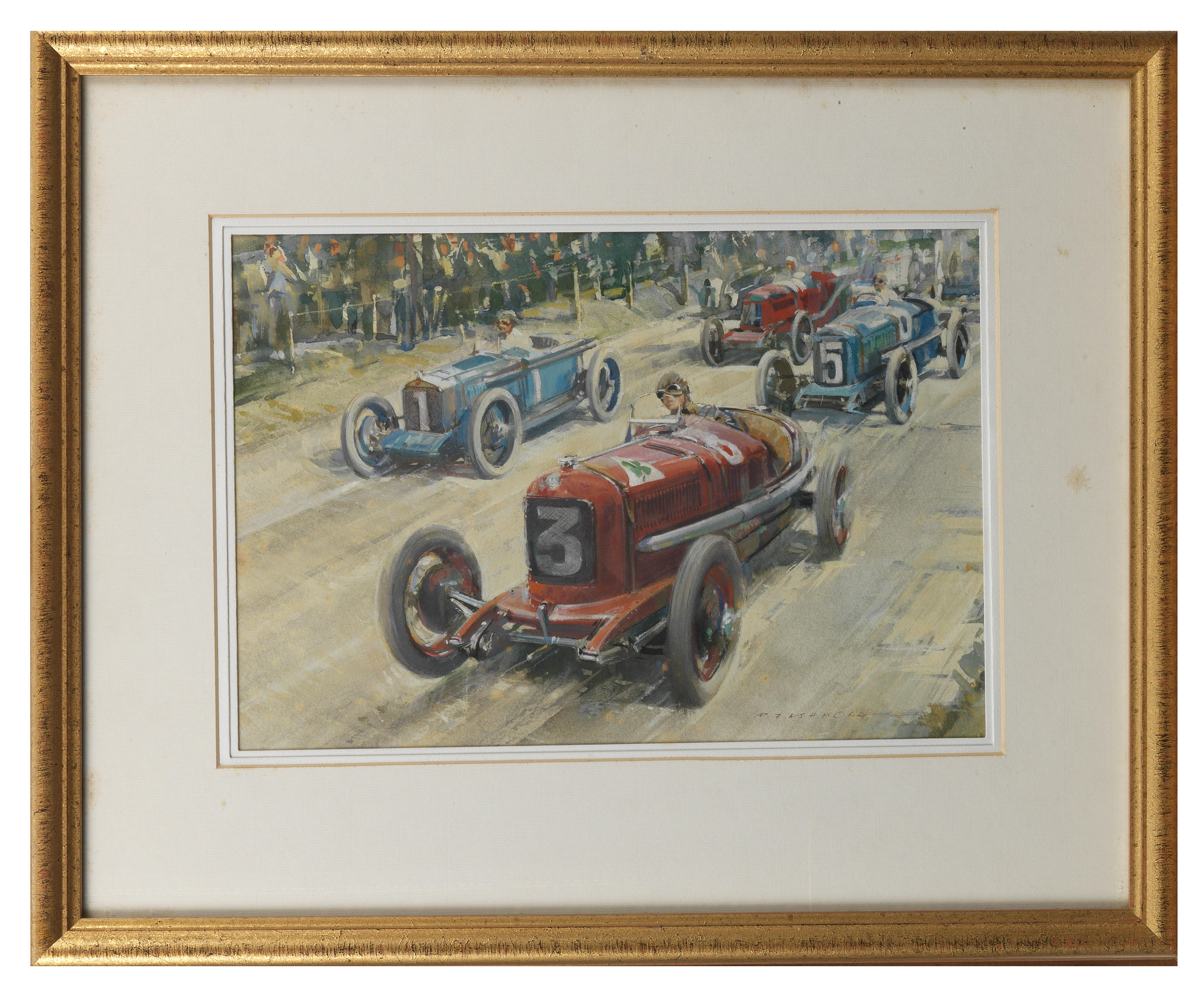 Appraisal: PETER J ASHMORE BRITISH - 'ALFA ROMEO P ' signed