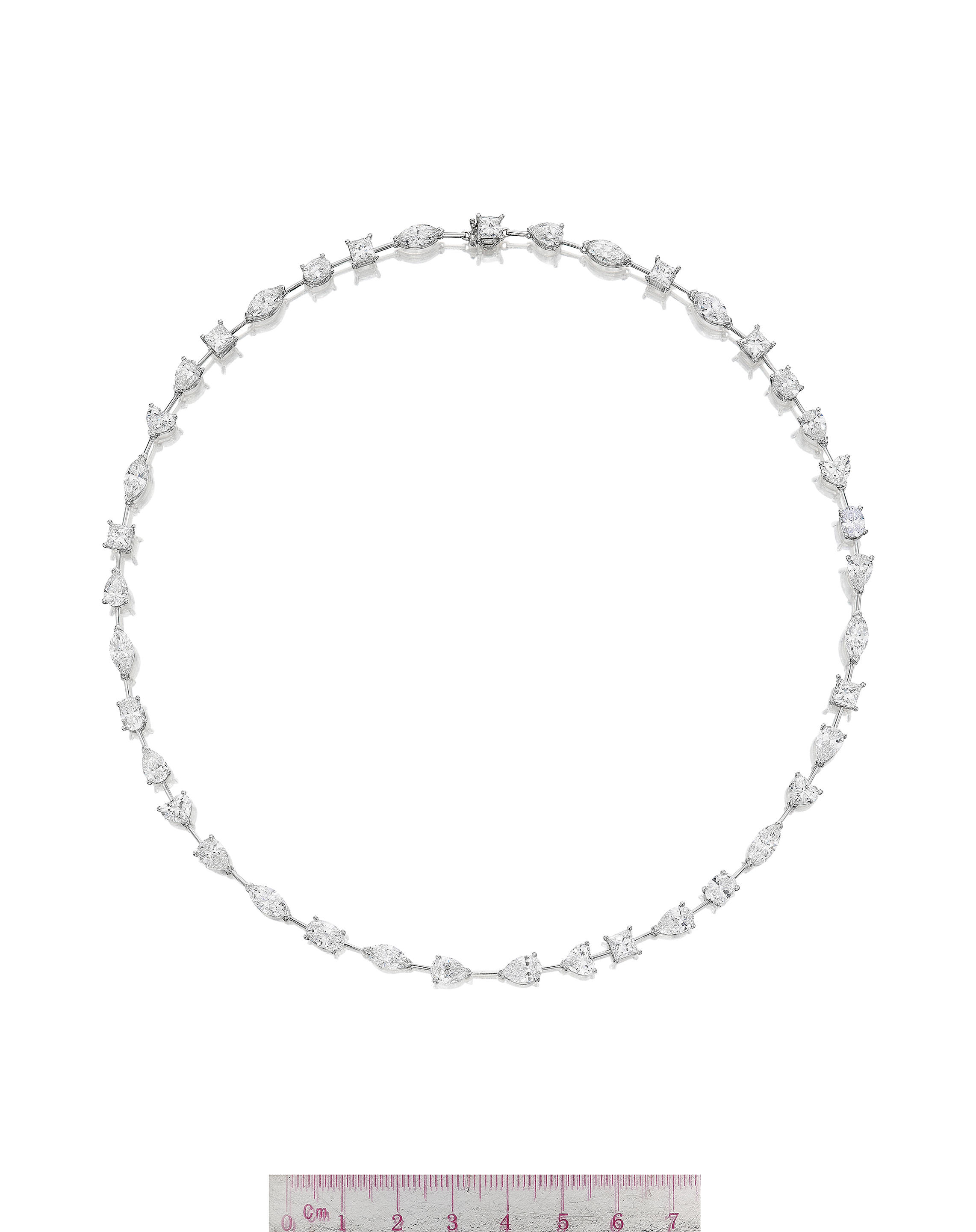 Appraisal: DIAMOND NECKLACE Composed of forty vari-cut diamonds together weighing approximately