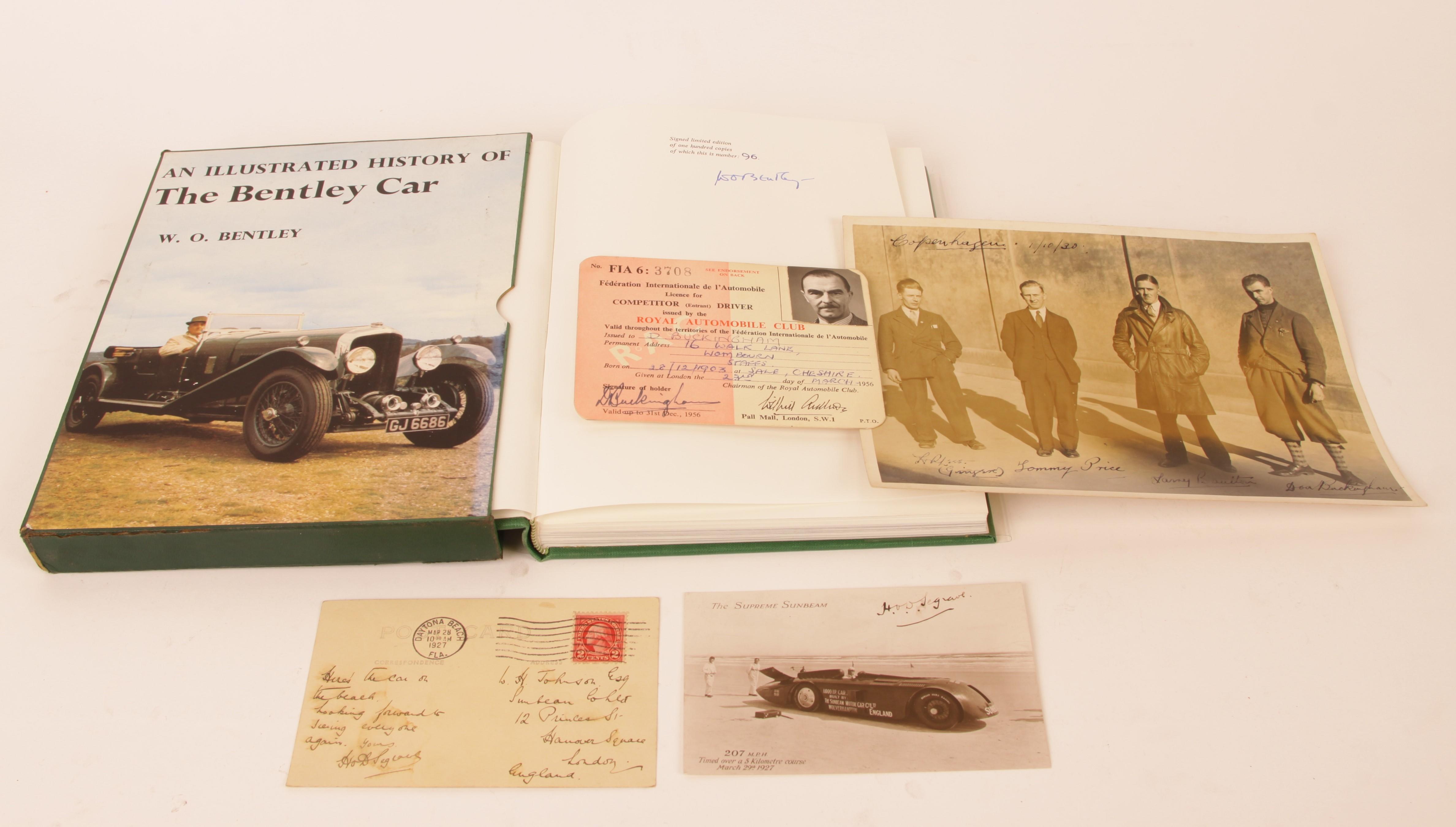 Appraisal: A SIGNED BOOK PHOTOGRAPHS AND EPHEMERA comprising W O Bentley