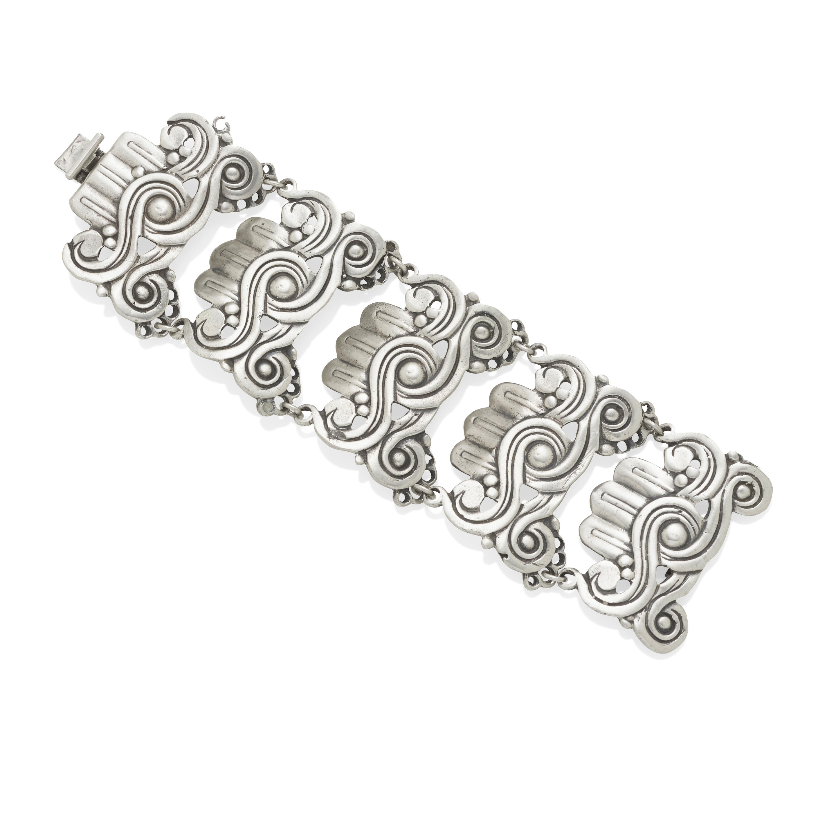 Appraisal: A SILVER LINK BRACELET WILLIAM SPRATLING CIRCA - Designed with