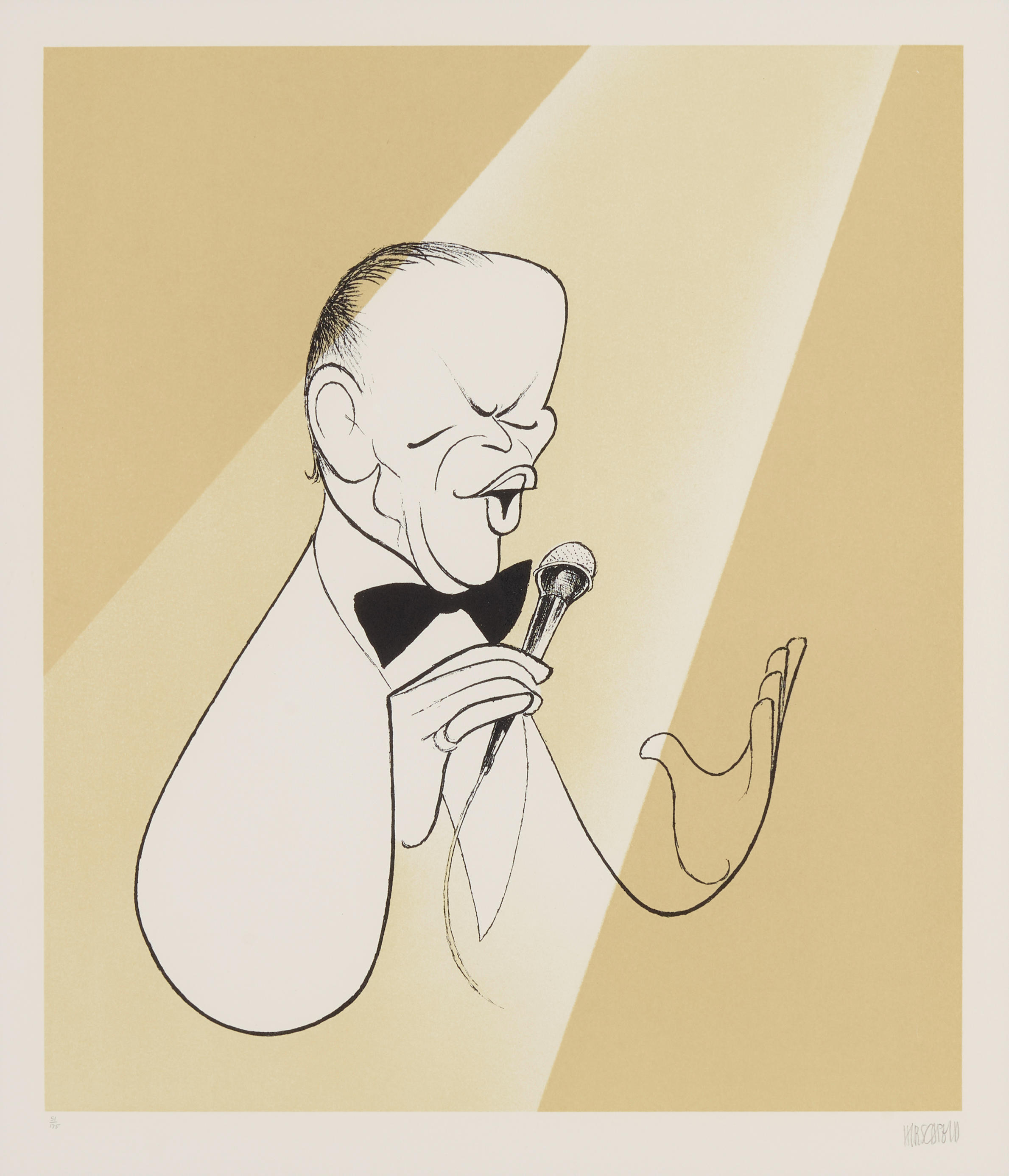 Appraisal: AL HIRSCHFELD - FRANK SINATRA Frank Sinatra Lithograph in colors