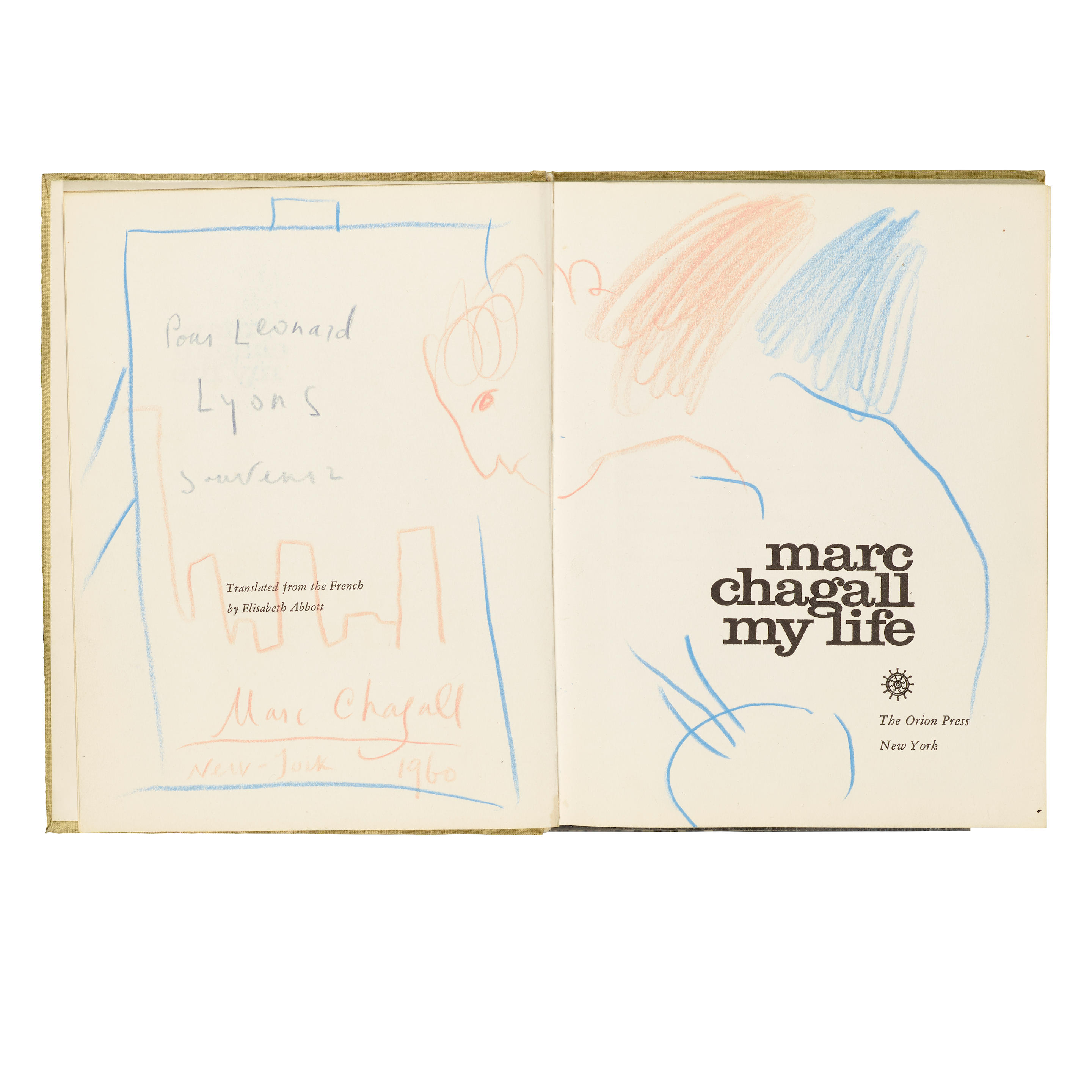 Appraisal: CHAGALL'S MY LIFE INSCRIBED AND EXTRA-ILLUSTRATED CHAGALL MARC - My