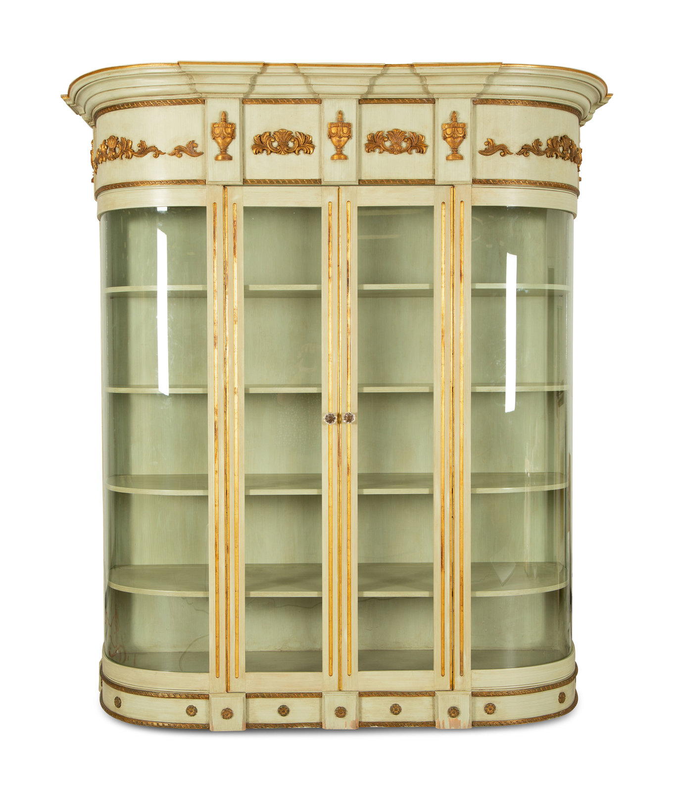 Appraisal: An Empire Style Painted and Parcel Gilt Vitrine Cabinet th