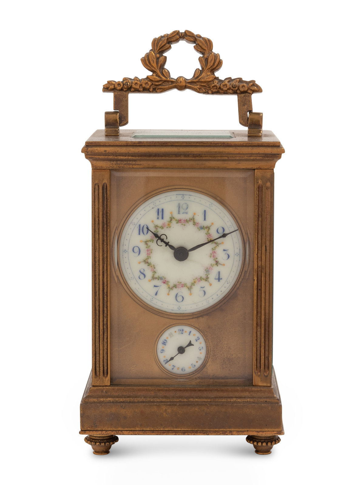 Appraisal: A French Gilt Bronze Carriage Clock Late th Century the