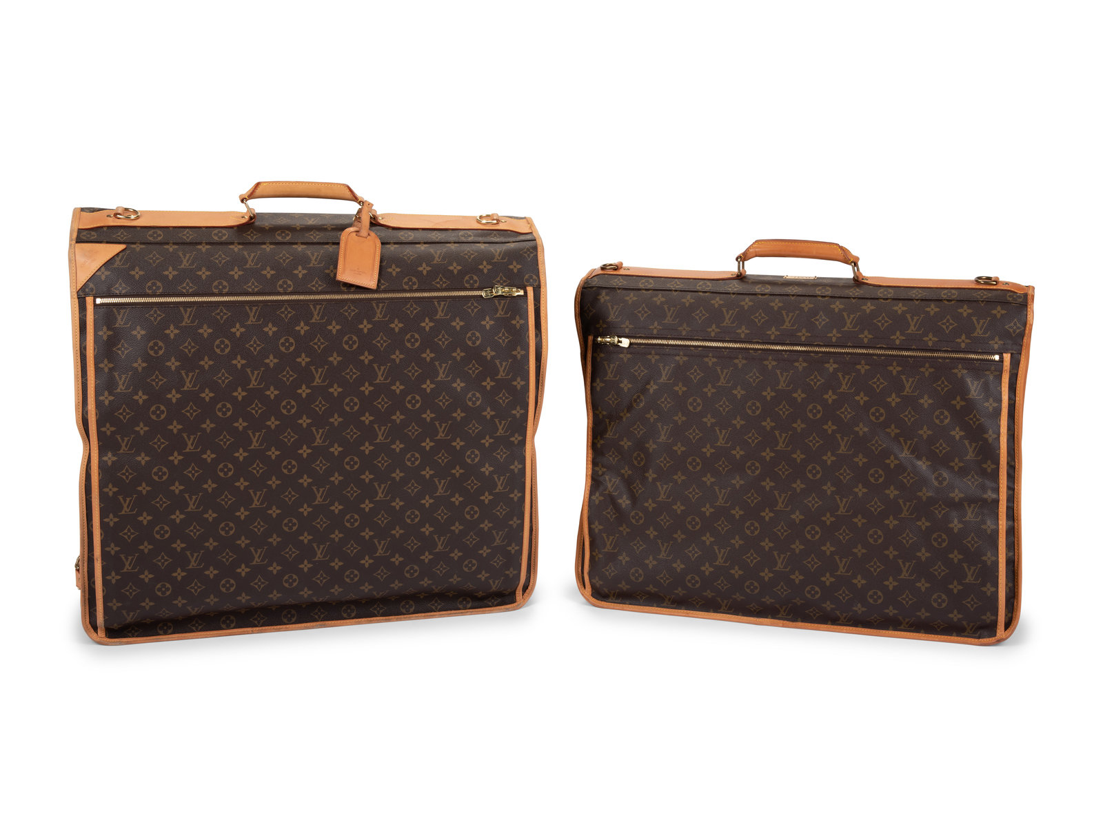 Appraisal: Two Louis Vuitton Luggage Pieces This lot includes two folding