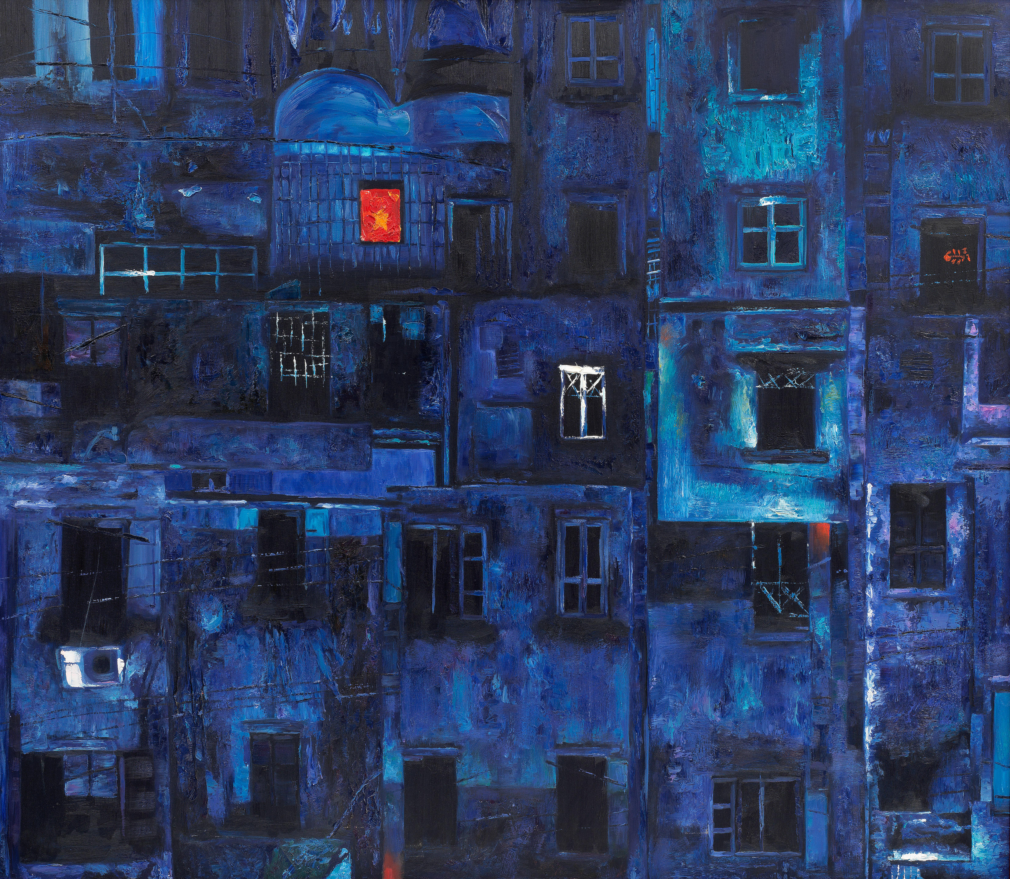 Appraisal: NGUYEN VAN CUONG VIETNAMESE BORN Street at night huile sur