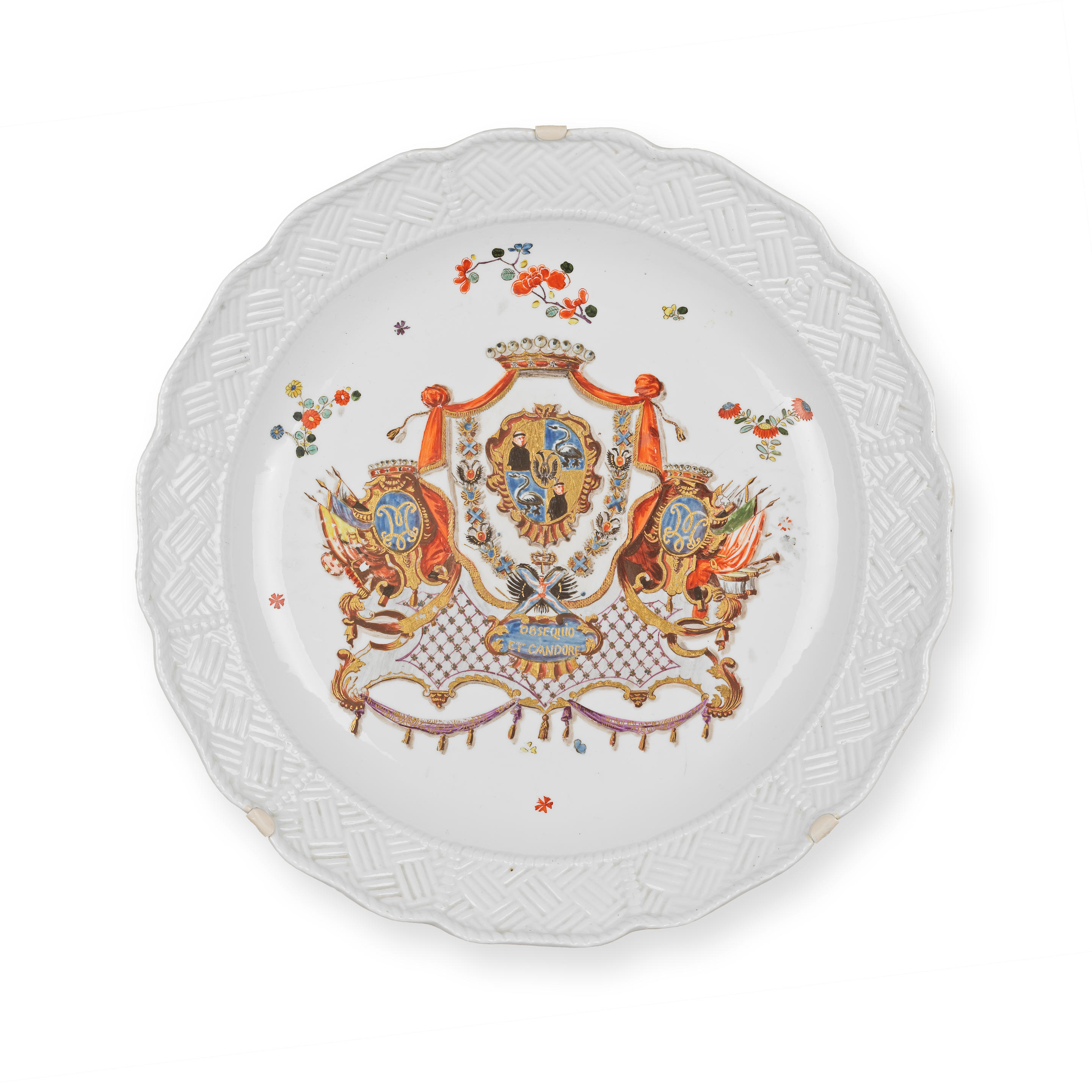 Appraisal: GRAND PLAT ARMORI MEISSEN DU SERVICE M NNICH VERS A