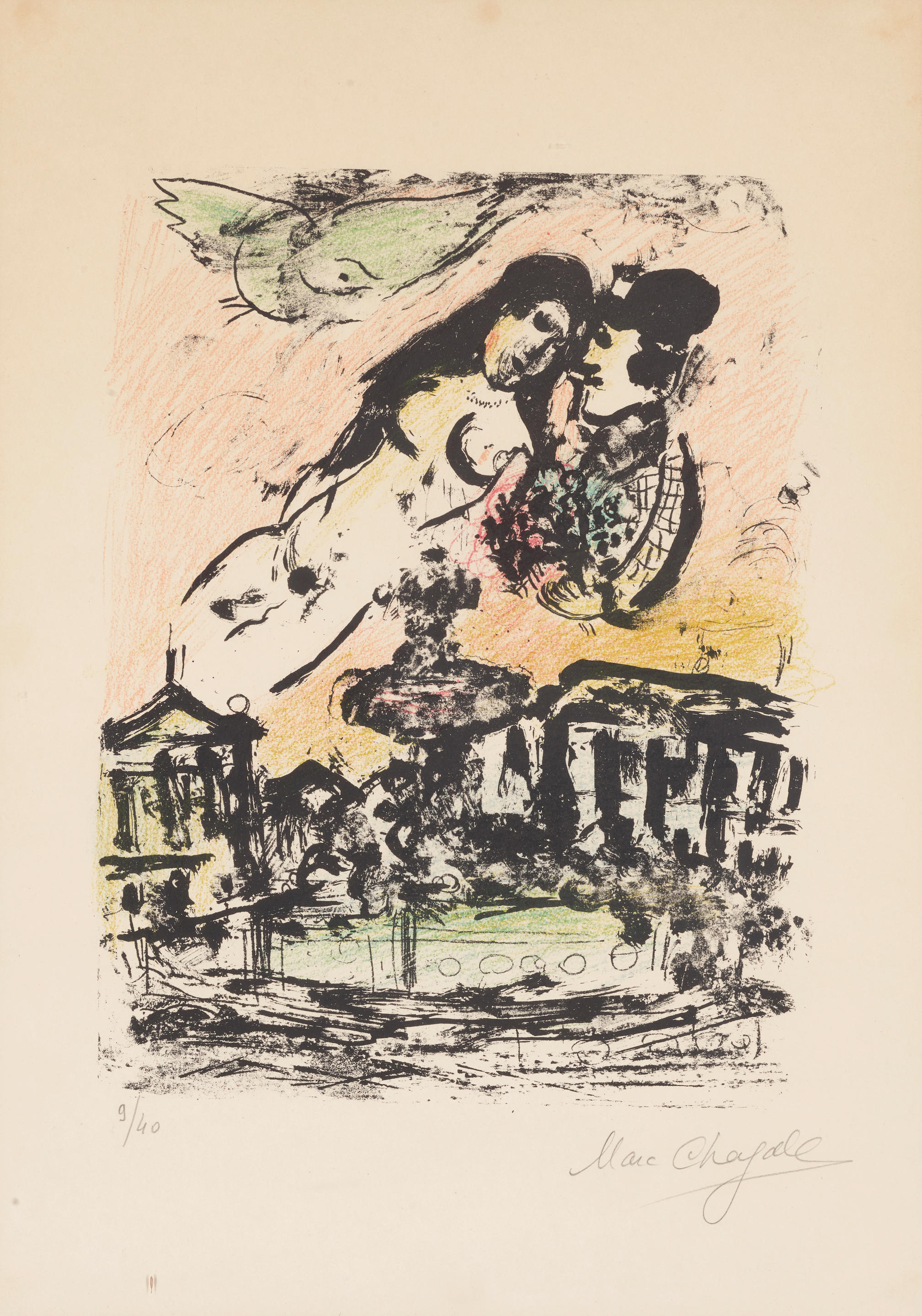 Appraisal: MARC CHAGALL - Le Ciel des Amoureux from The Lithographs