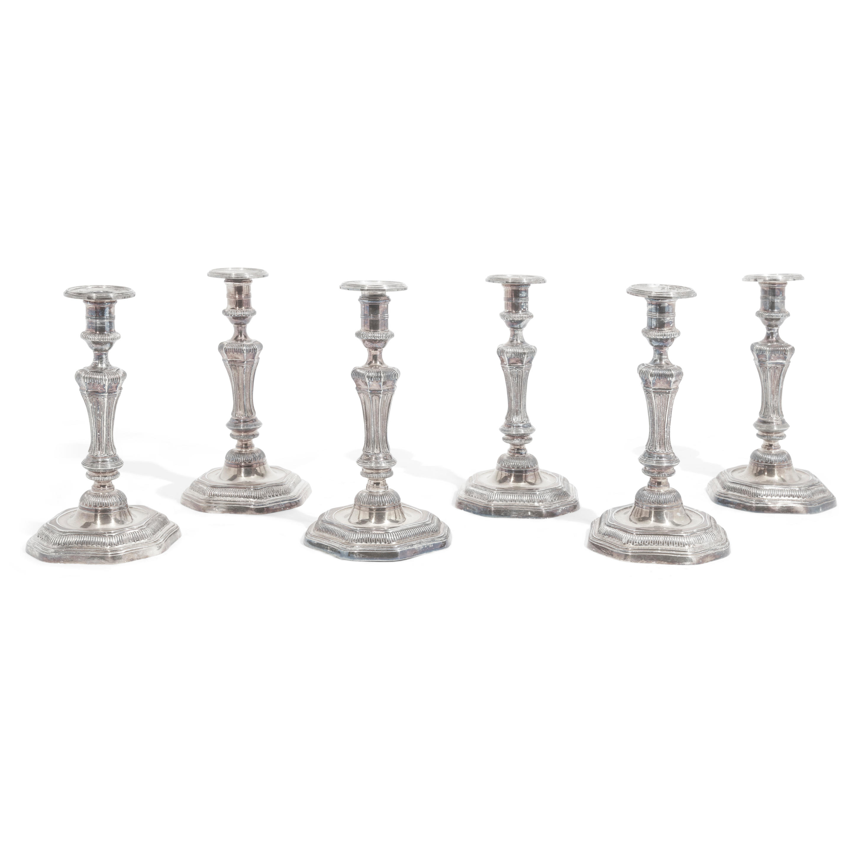 Appraisal: A SET OF SIX FRENCH STERLING SILVER LOUIS XIV STYLE