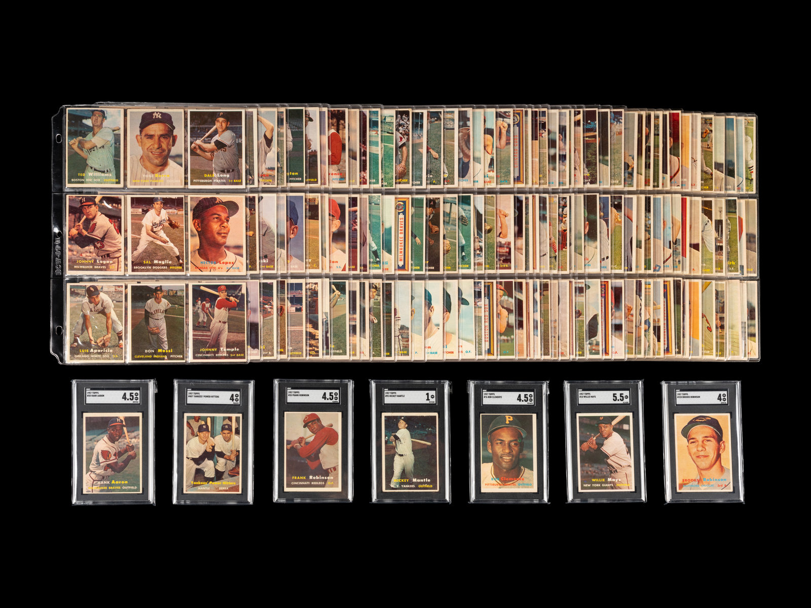 Appraisal: A Complete Set of Topps Baseball Cards Including SGC Graded