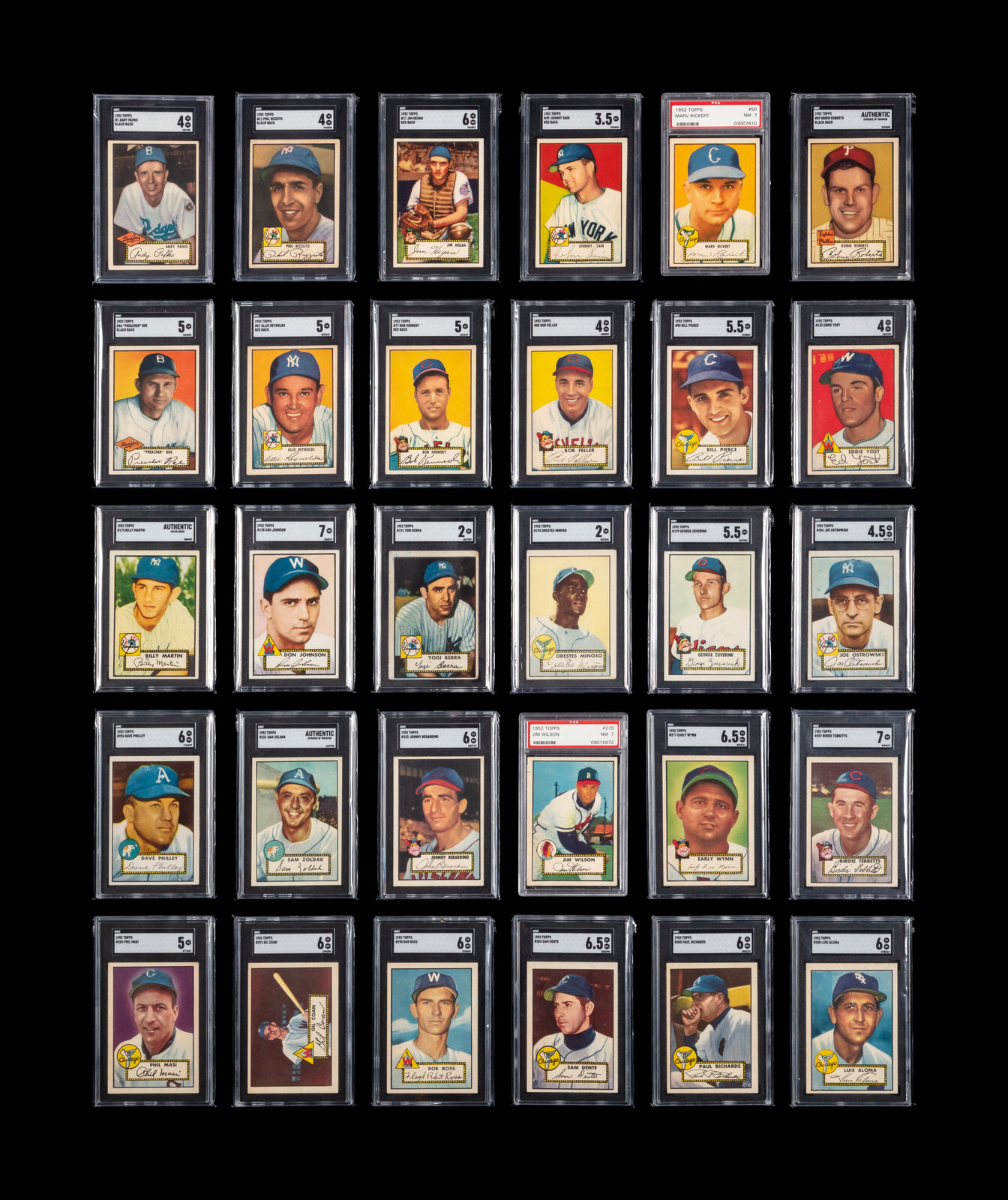 Appraisal: A Near Set of Topps Baseball Cards Featuring Over High