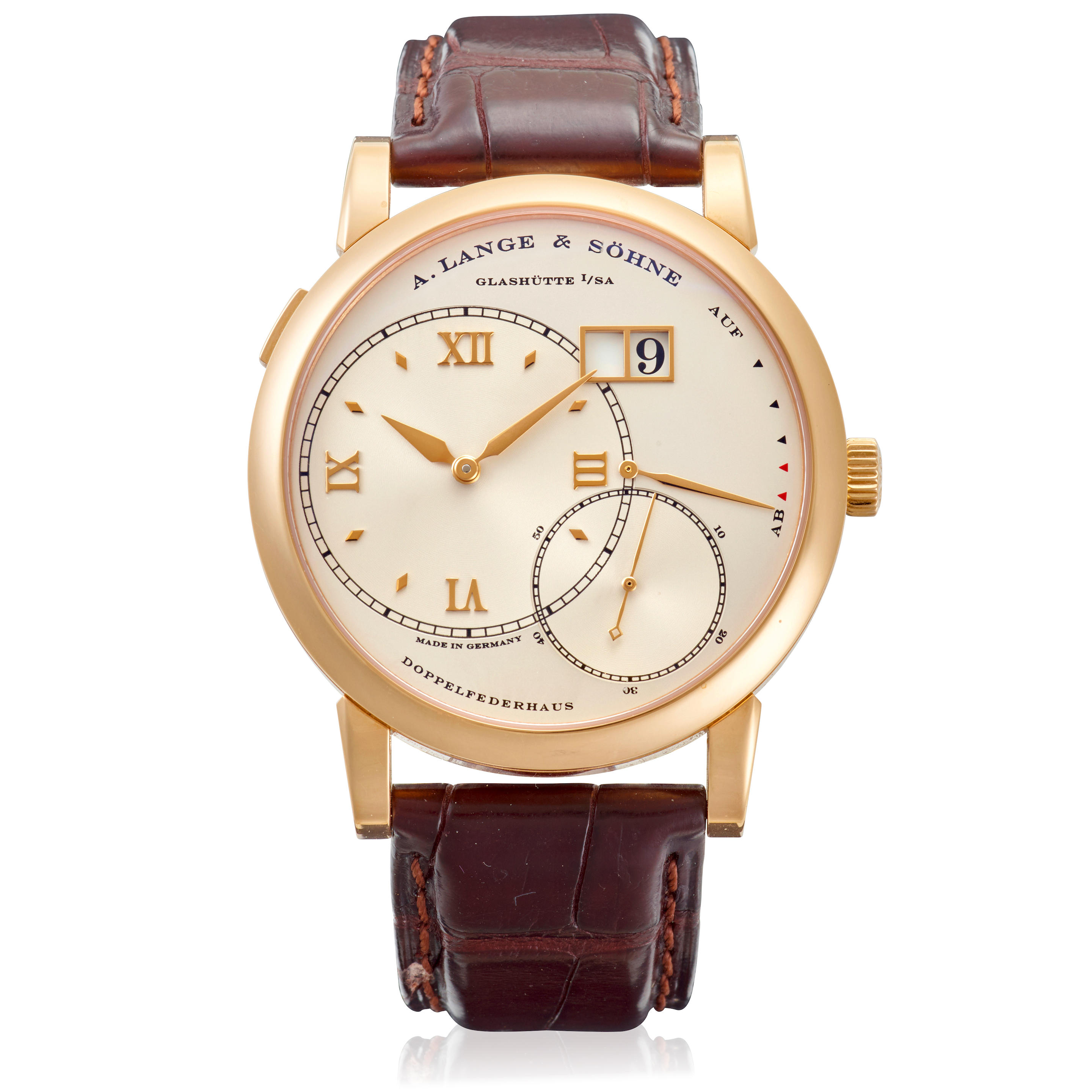 Appraisal: A LANGE S HNE A FINE K GOLD MANUAL WIND