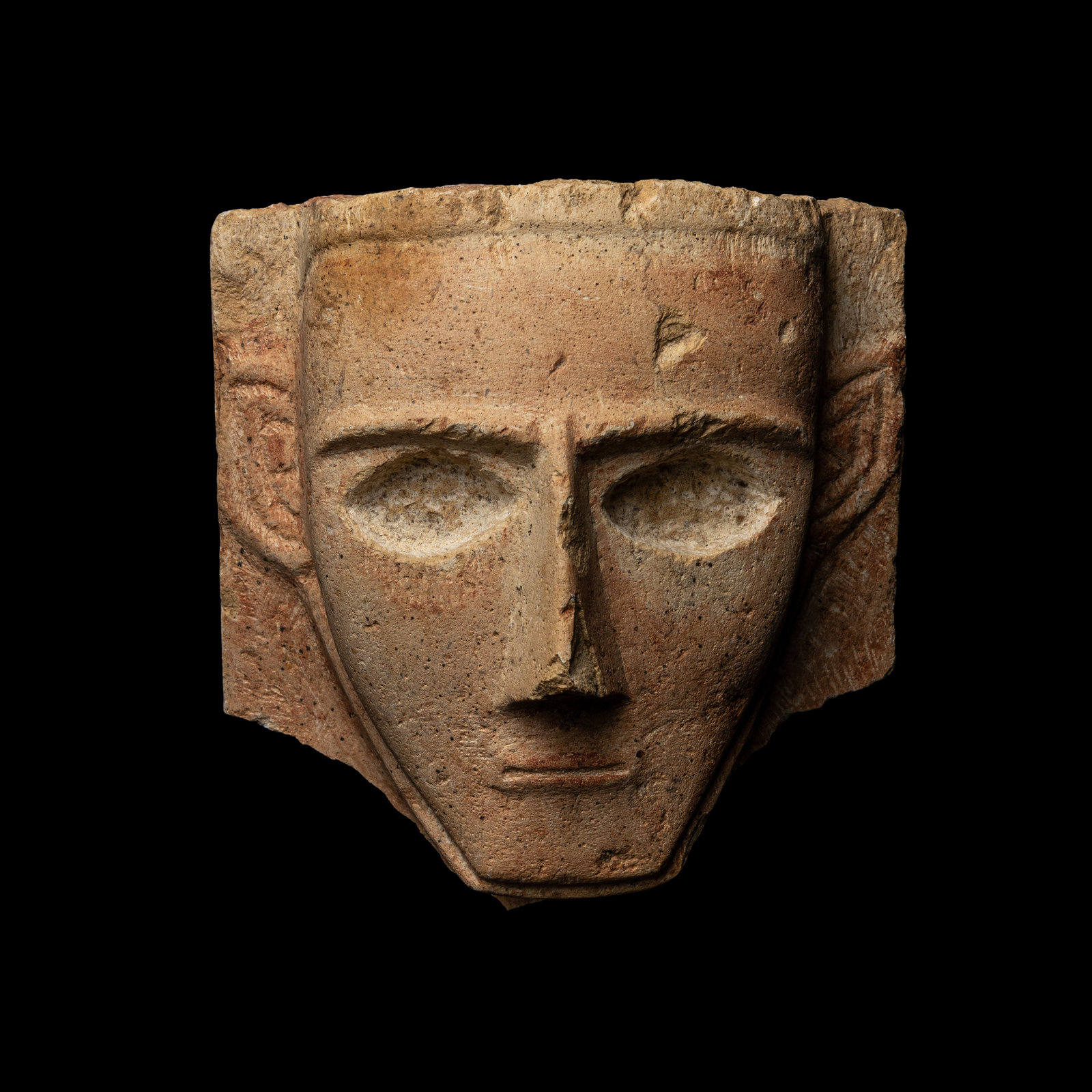 Appraisal: A South Arabian Limestone Male Head Circa rd- st Century