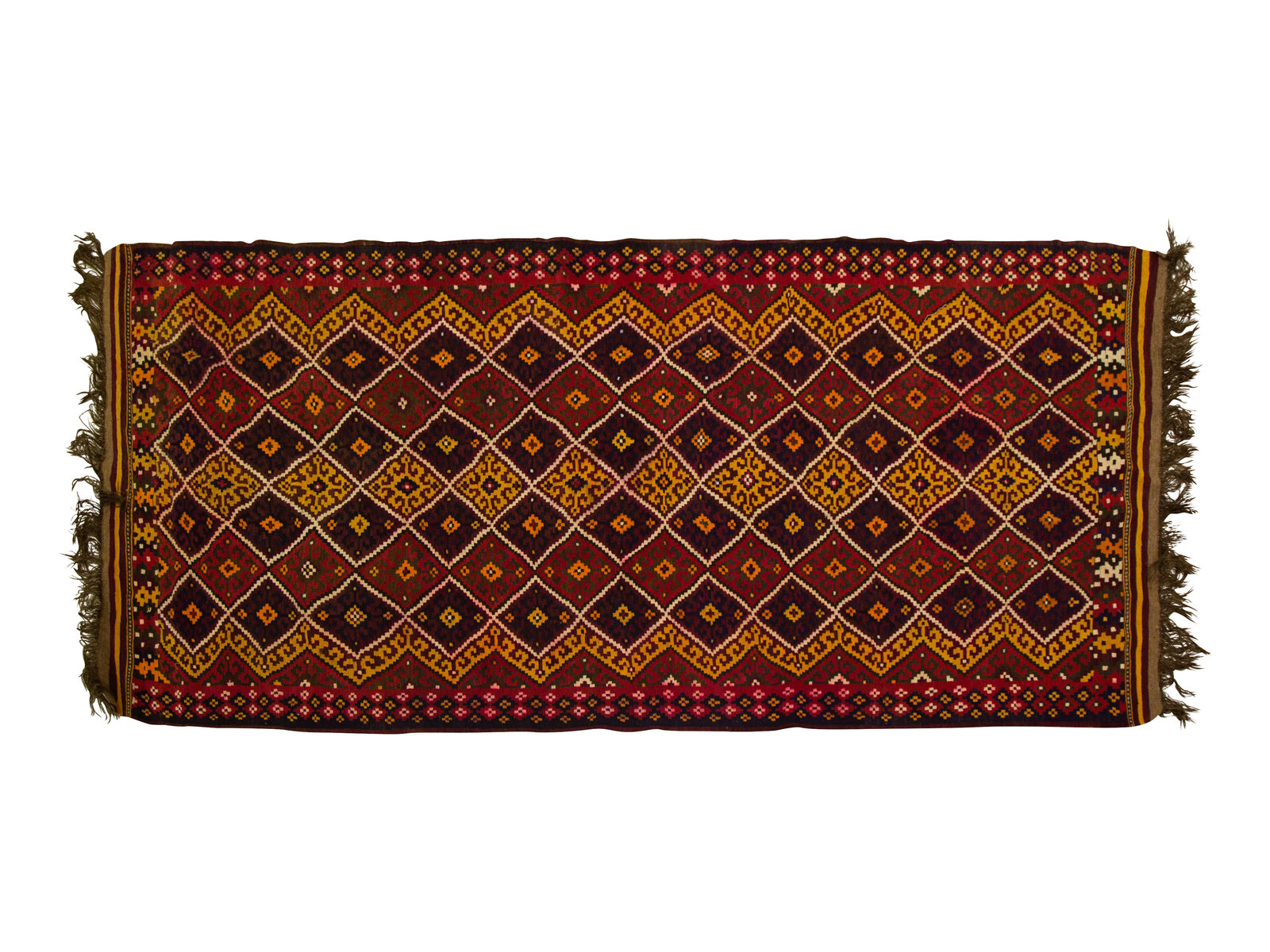 Appraisal: Three Turkish Kilim Wool Rugs th Century The largest red