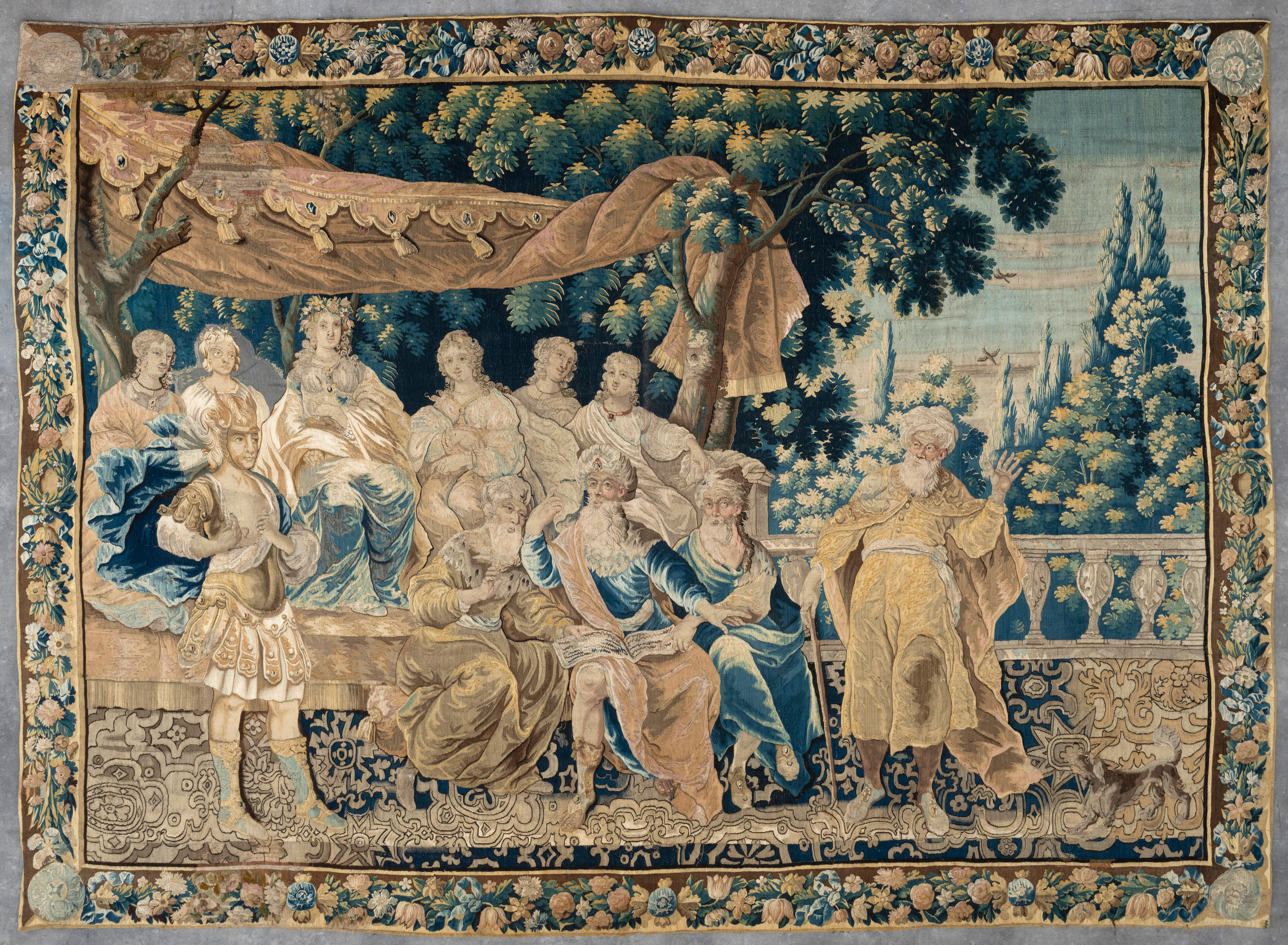 Appraisal: REMARQUABLE TAPISSERIE BIBLIQUE D'AUBUSSON Vers - Tiss e en laine