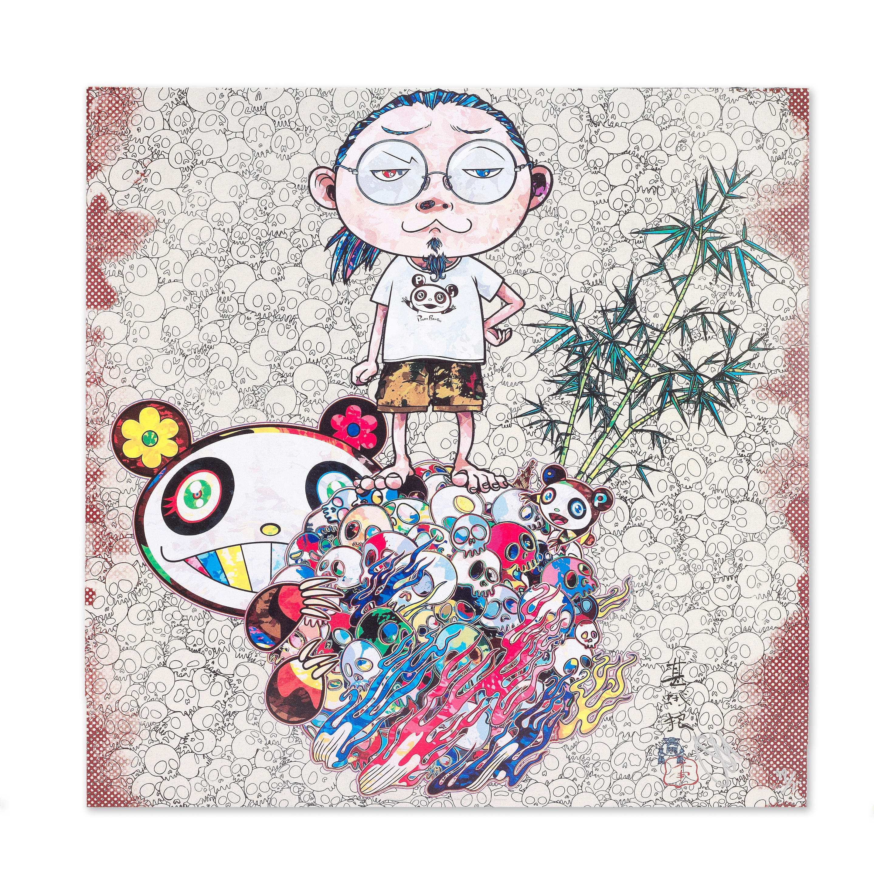 Appraisal: TAKASHI MURAKAMI NE EN Panda Family and me Offset lithographie